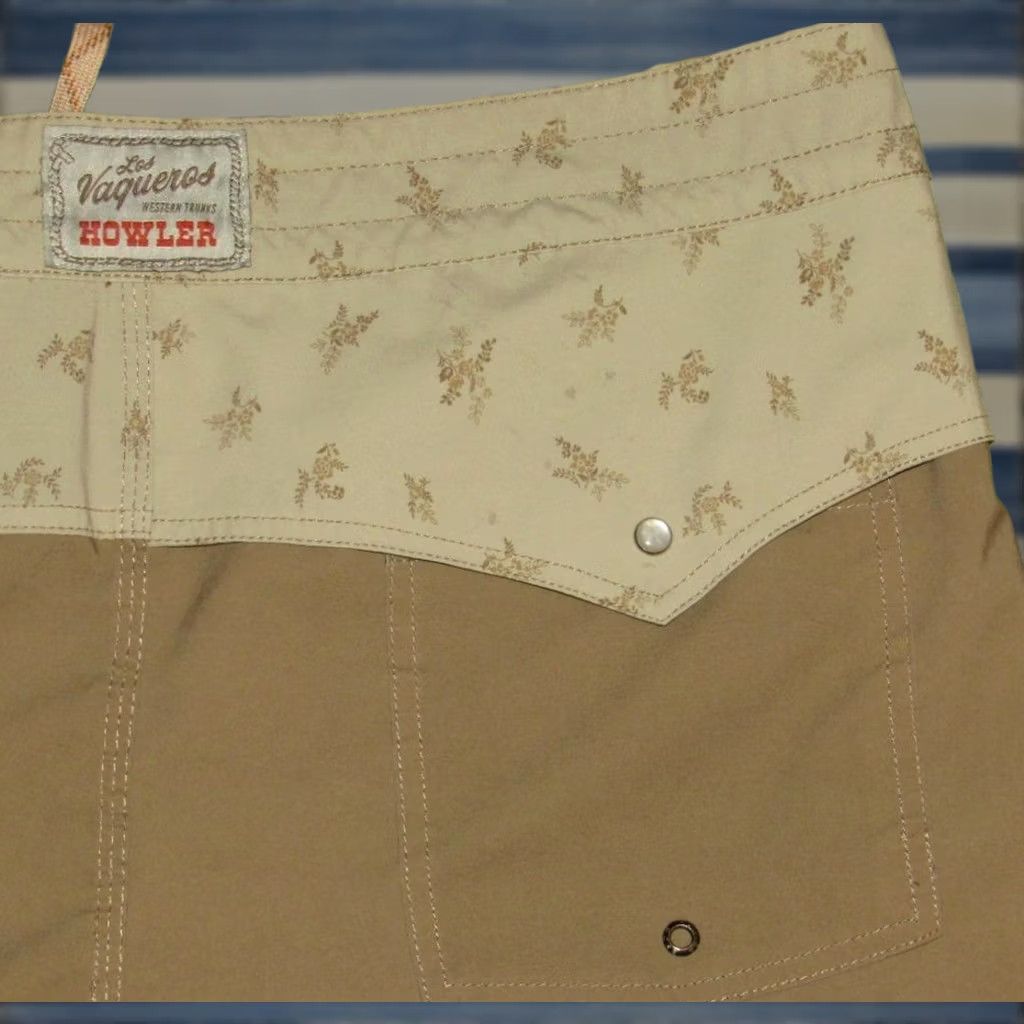 Vintage Howler Bros Brown 8" Board Shorts 38 Size US 38 / EU 54 - 1 Thumbnail