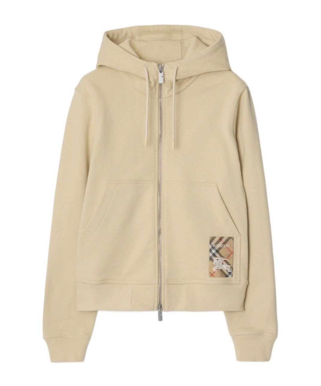 Burberry Burberry Beige Zip-Up Long Sleeve Hoodie Size S / US 4 / IT 40 - 1 Thumbnail