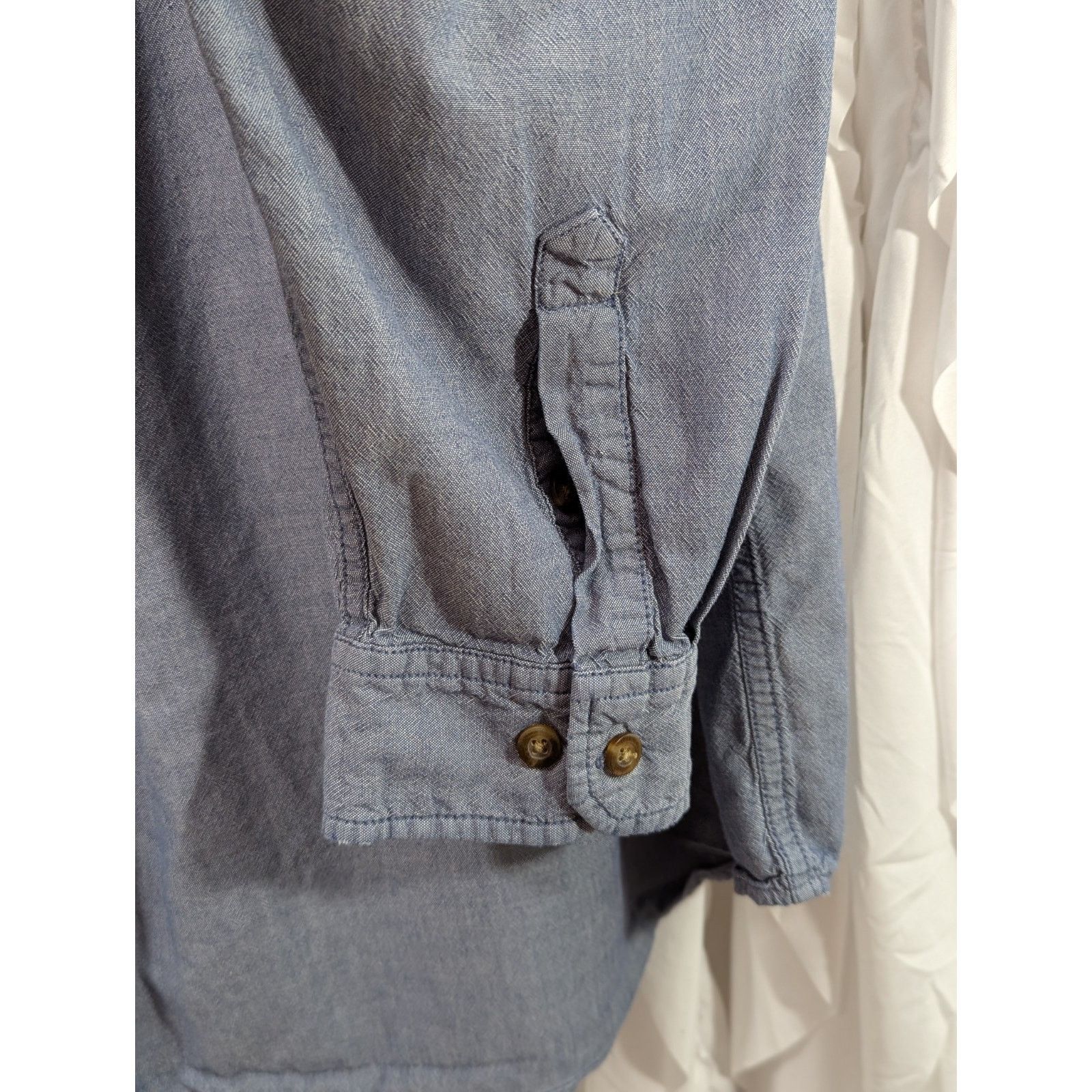 Carhartt Carhartt Heavy Cotton Canvas Work Shirt Blue Distressed 2XL Size US XXL / EU 58 / 5 - 12 Thumbnail