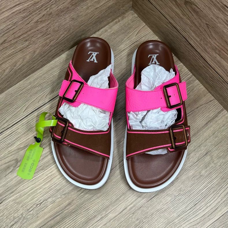Louis Vuitton Louis Vuitton Trainer Brown Pink Slippers Size US 9 / EU 42 - 5 Thumbnail