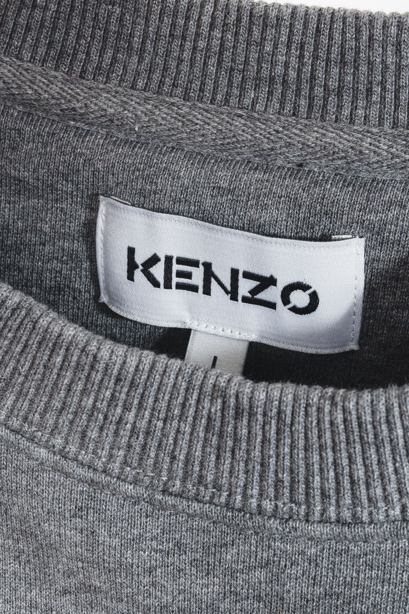 Kenzo Kenzo Grey Logo Embroidered Sweater Size L / US 10 / IT 46 - 4 Thumbnail