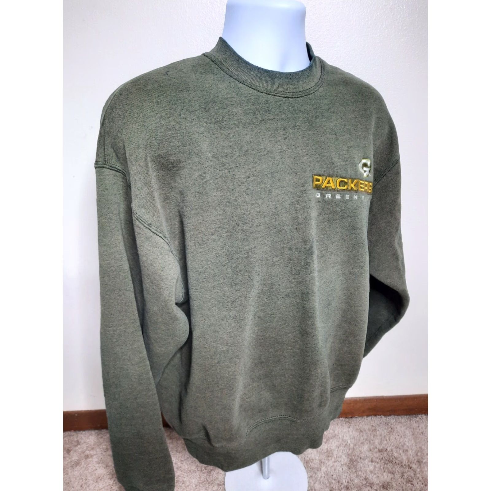 Salem Sportswear VINTAGE 90s Salem Sportswear Green Bay Packers NFL Crewneck Sweatshirt Men XL Made In USA Green Size US XL / EU 56 / 4 - 7 Thumbnail