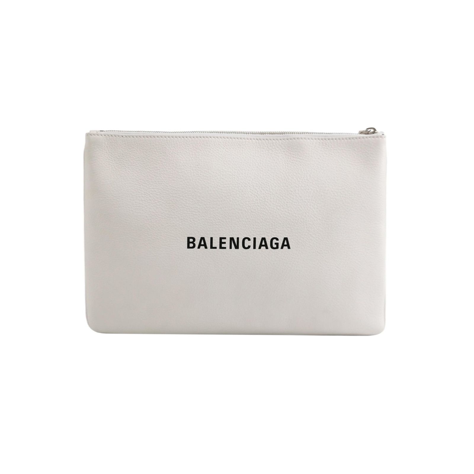 Balenciaga Balenciaga White Logo Zip Pouch Size ONE SIZE - 1 Thumbnail