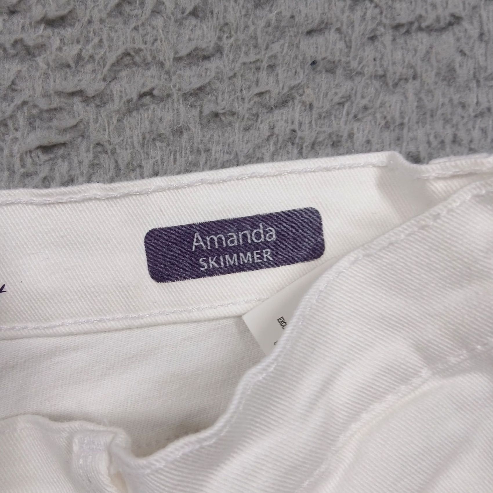 Gloria Vanderbilt Gloria Vanderbilt Amanda Skimmer Jeans White Embroidered Pockets Womens 14 Size 36" / US 14 / IT 50 - 4 Thumbnail