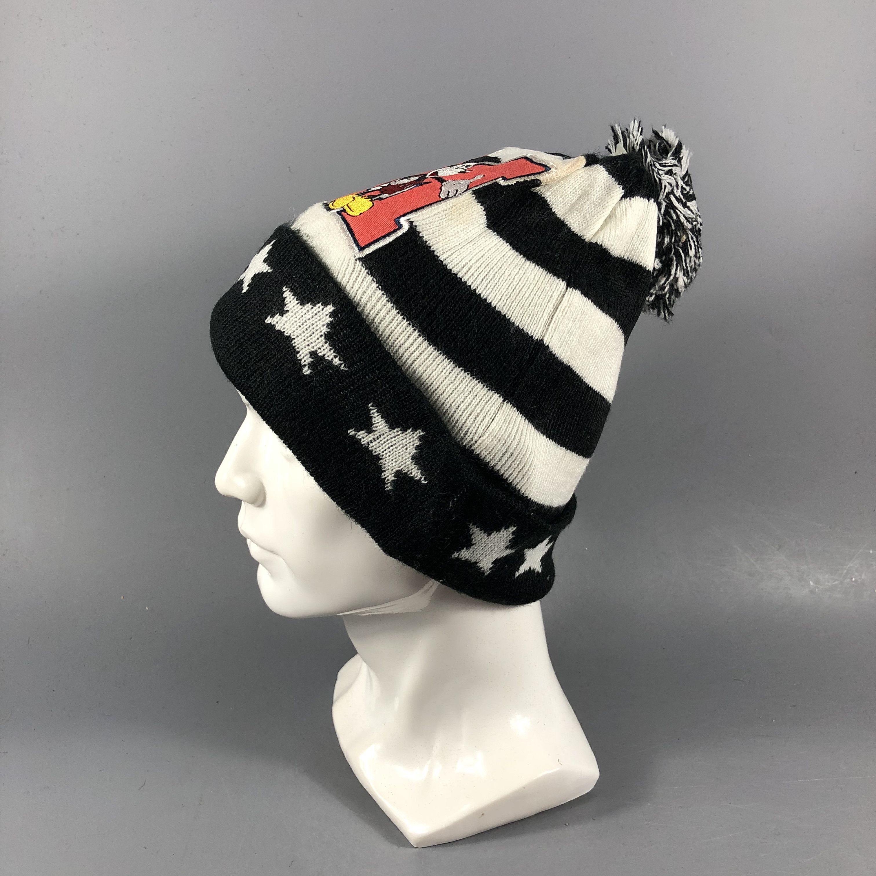 Disney Mickey Mouse Stripe Bobble Beanie Snowcap Snow Hat B1008 Size ONE SIZE - 2 Thumbnail