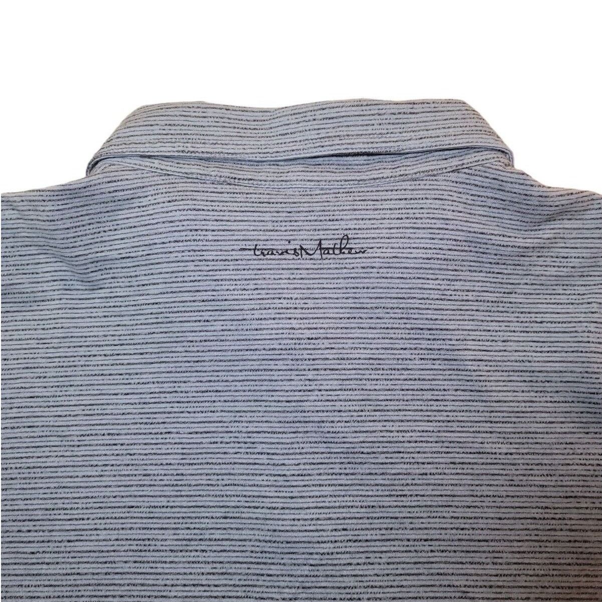TravisMathew Travis Mathew Men's L Polo Faded Denim Pima Cotton Blend Size US L / EU 52-54 / 3 - 11 Thumbnail