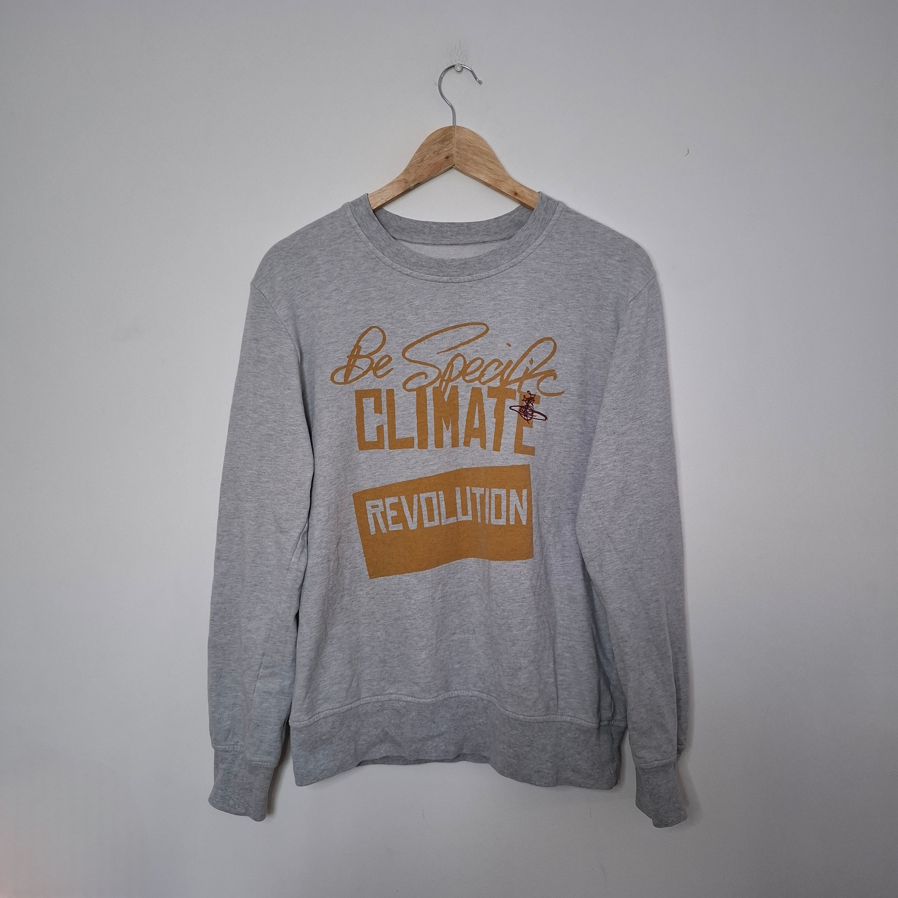Vivienne Westwood VIVIENNE WESTWOOD Climate Revolution Grey Sweatshirt Size US M / EU 48-50 / 2 - 1 Thumbnail