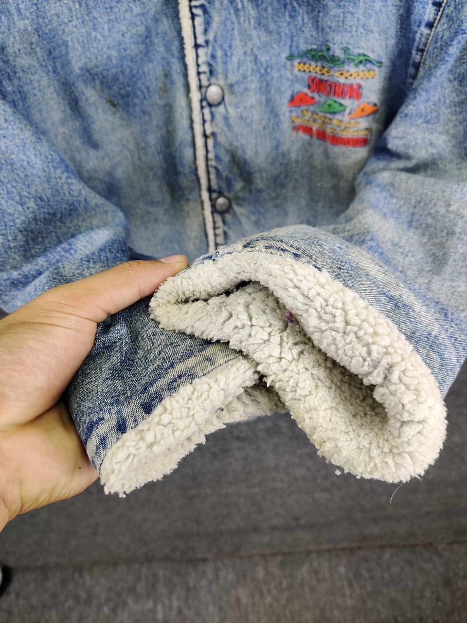 Edwin Vintage 90s Edwin Sherpa Denim Jacket Size US M / EU 48-50 / 2 - 13 Thumbnail