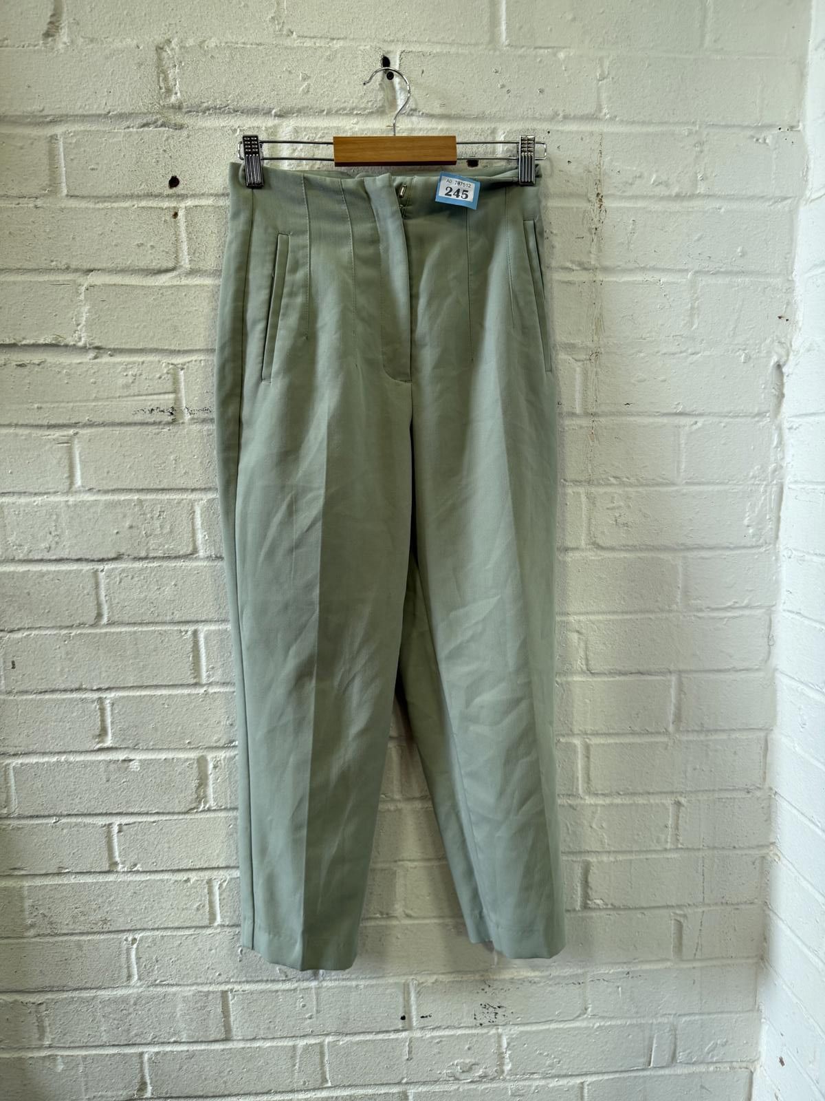 Zara Light Green Women's Casual Pants Size 26" / US 2 / IT 38 - 1 Thumbnail