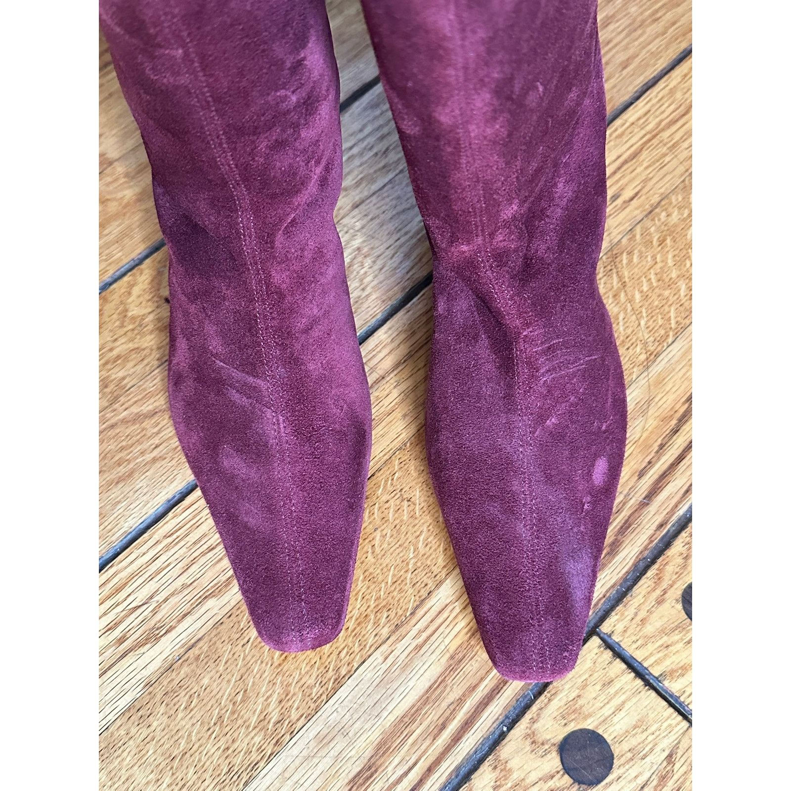 Staud STAUD Wally Suede Knee Boots Syrah 36 Size US 6 / IT 36 - 3 Thumbnail
