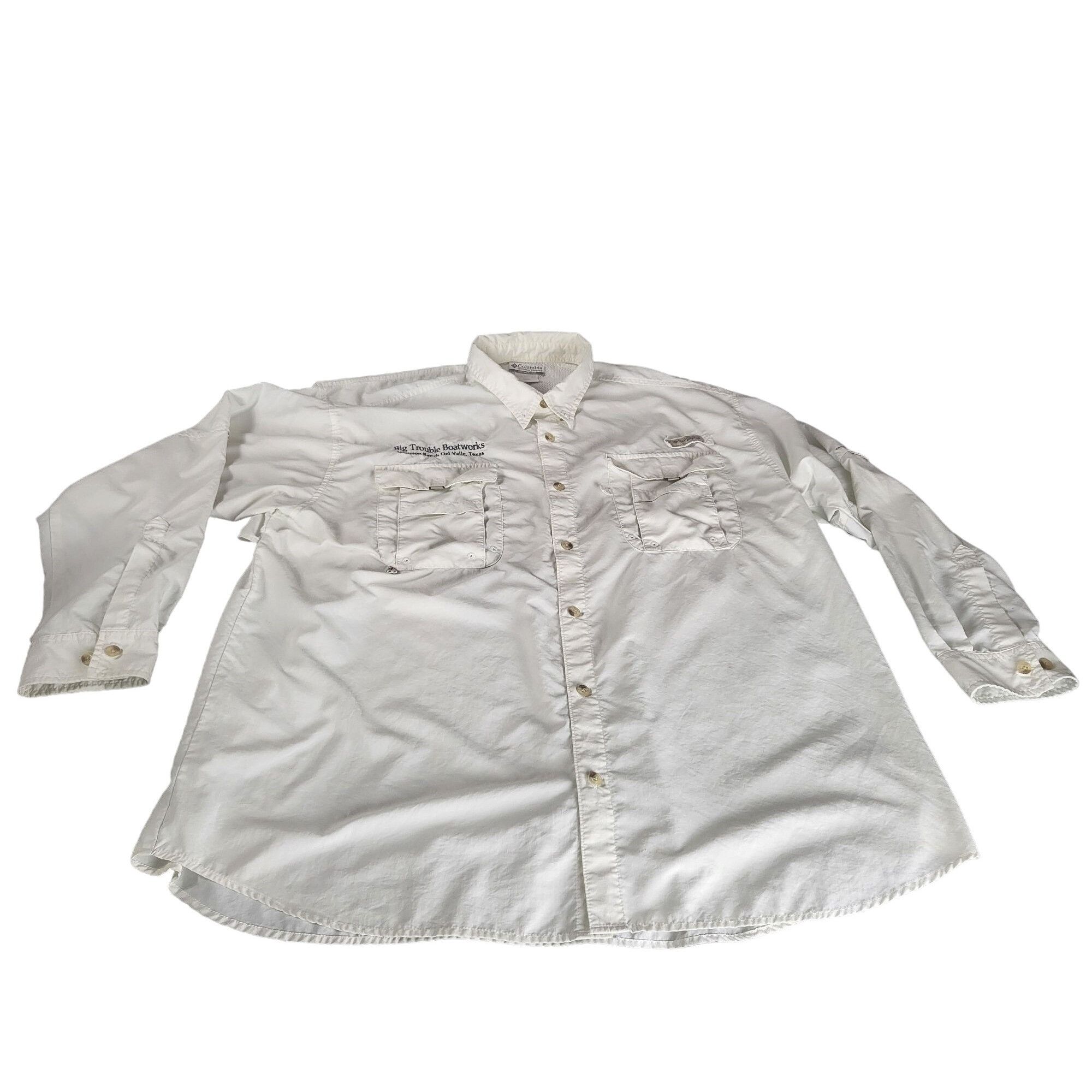 Columbia Columbia PFG Button Up Shirt Men Sz XXL Big Trouble Boatwork Size US XXL / EU 58 / 5 - 1 Thumbnail