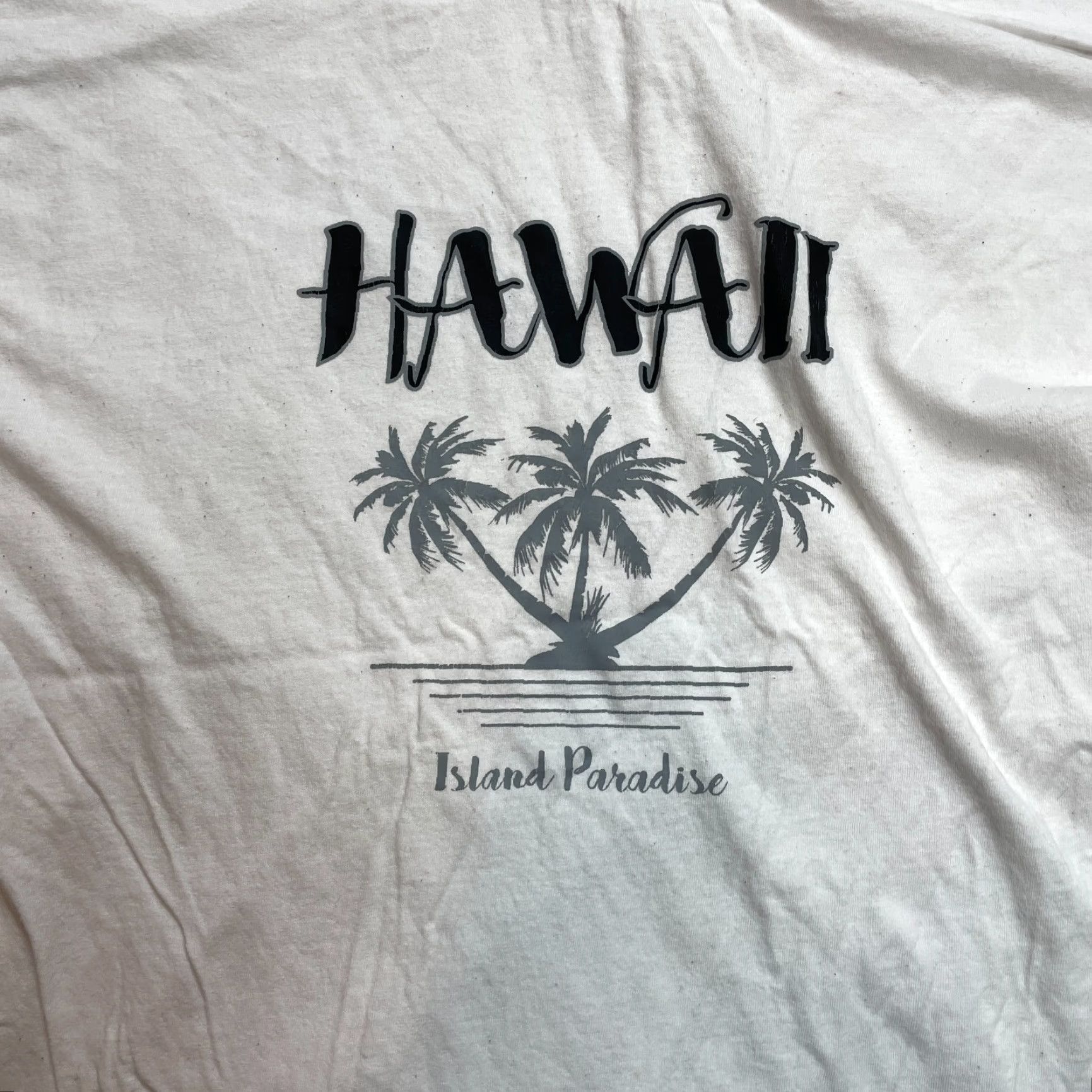 Hanes Hanes Shirt Mens XL White Hawaii Island Paradise Logo Short Sleeve Crew Cotton Size US XL / EU 56 / 4 - 2 Thumbnail