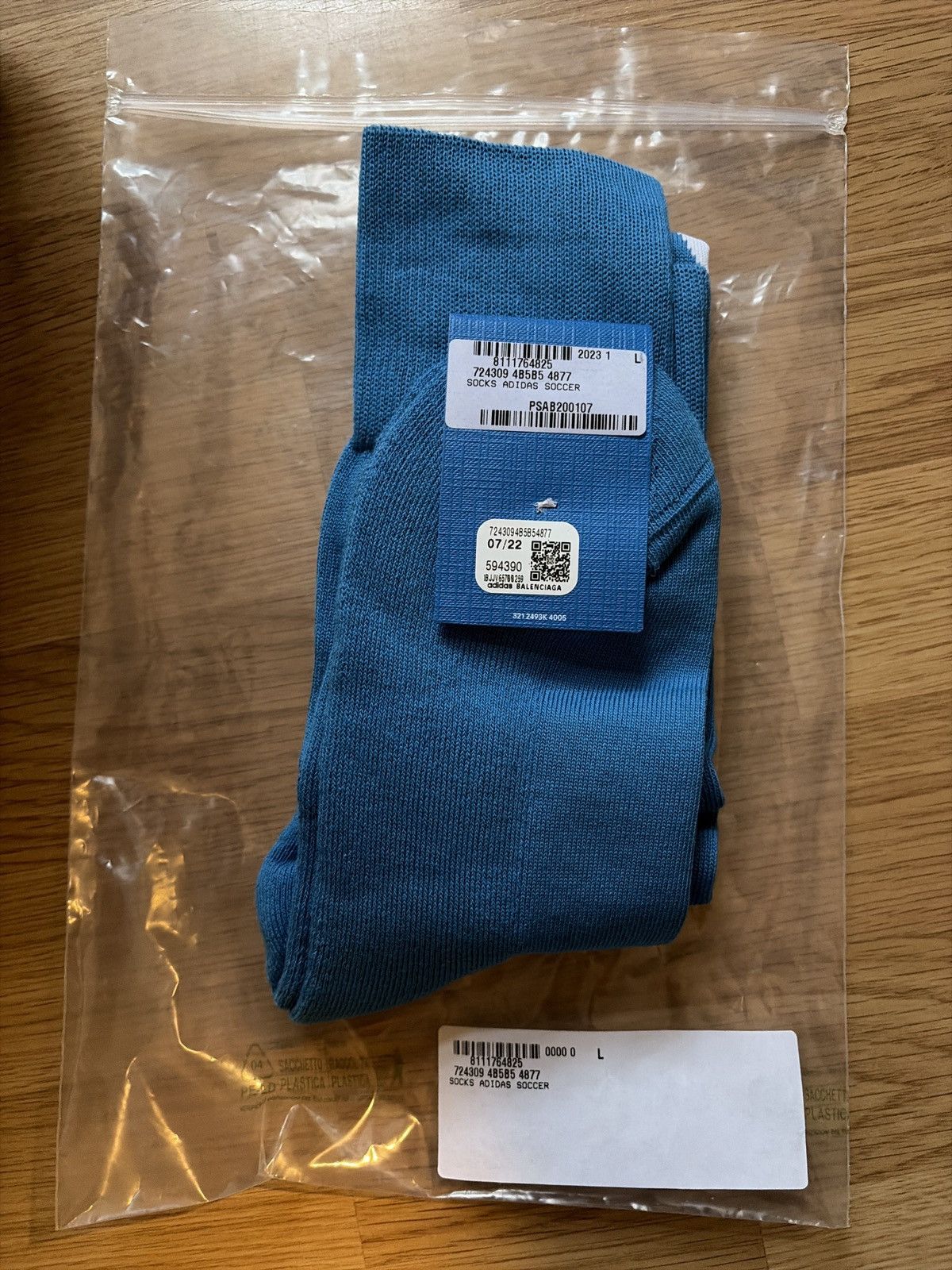 Adidas × Balenciaga Adidas x Balenciaga blue Soccer Socks Sz. L Size 42 - 4 Thumbnail