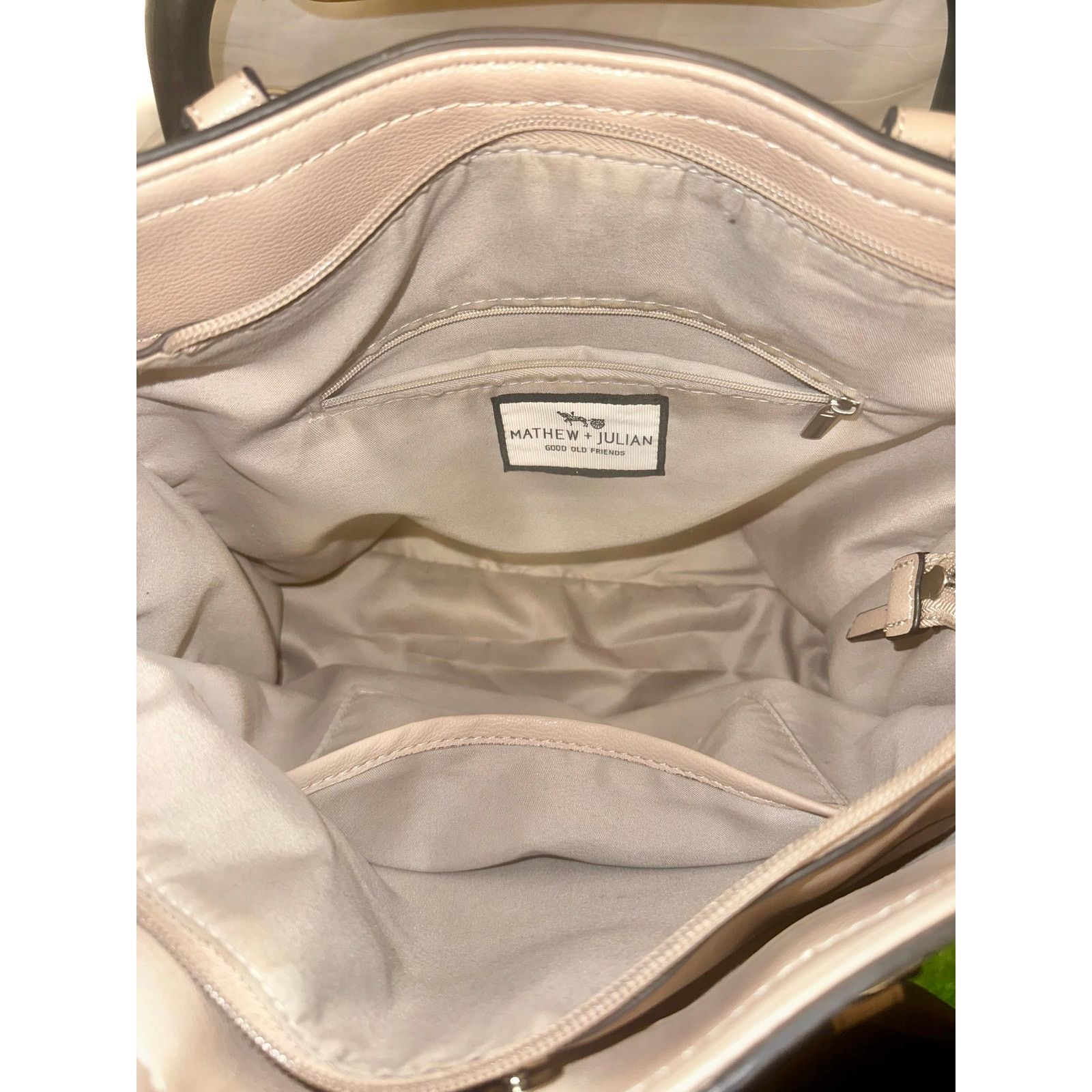 Other Mathew & Julian ivory cream large leather tote bag purse Size ONE SIZE - 5 Thumbnail
