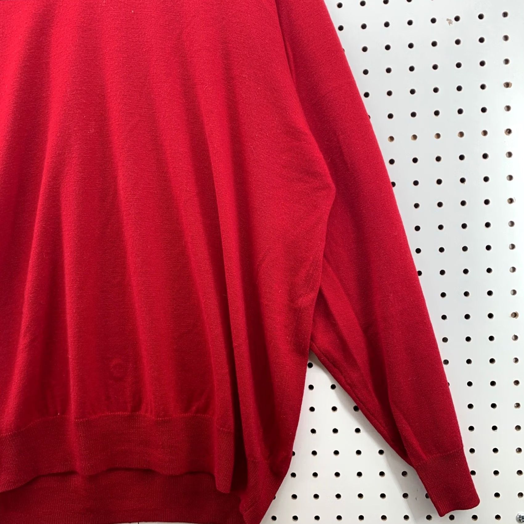 Jos. A. Bank VINTAGE Jos A Bank 100% Merino Wool Sweater Red Mens 2XL Italian V Neck Pullover Knit Holiday Decade 90s Mens Size US XXL / EU 58 / 5 - 6 Thumbnail