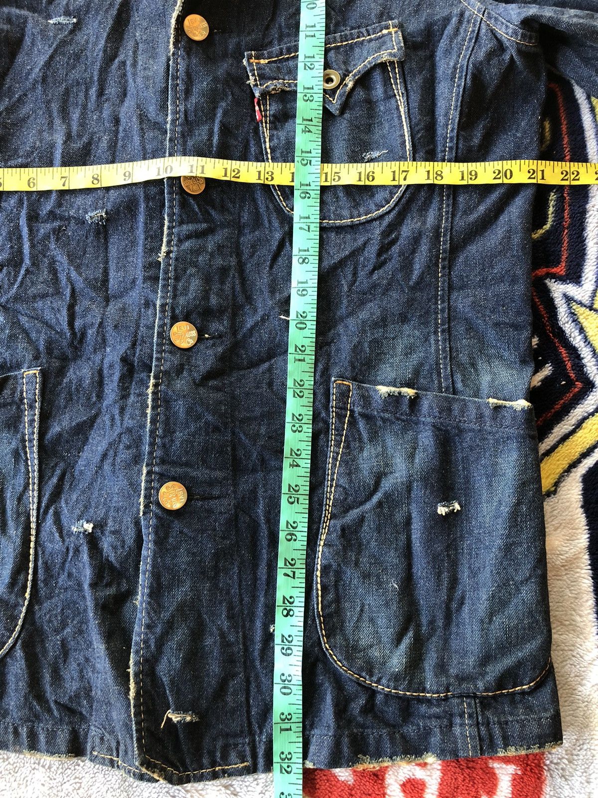 Levi's Vintage Levi’s Redloop Distressed Punk Style Denim Jacket Size US L / EU 52-54 / 3 - 12 Thumbnail