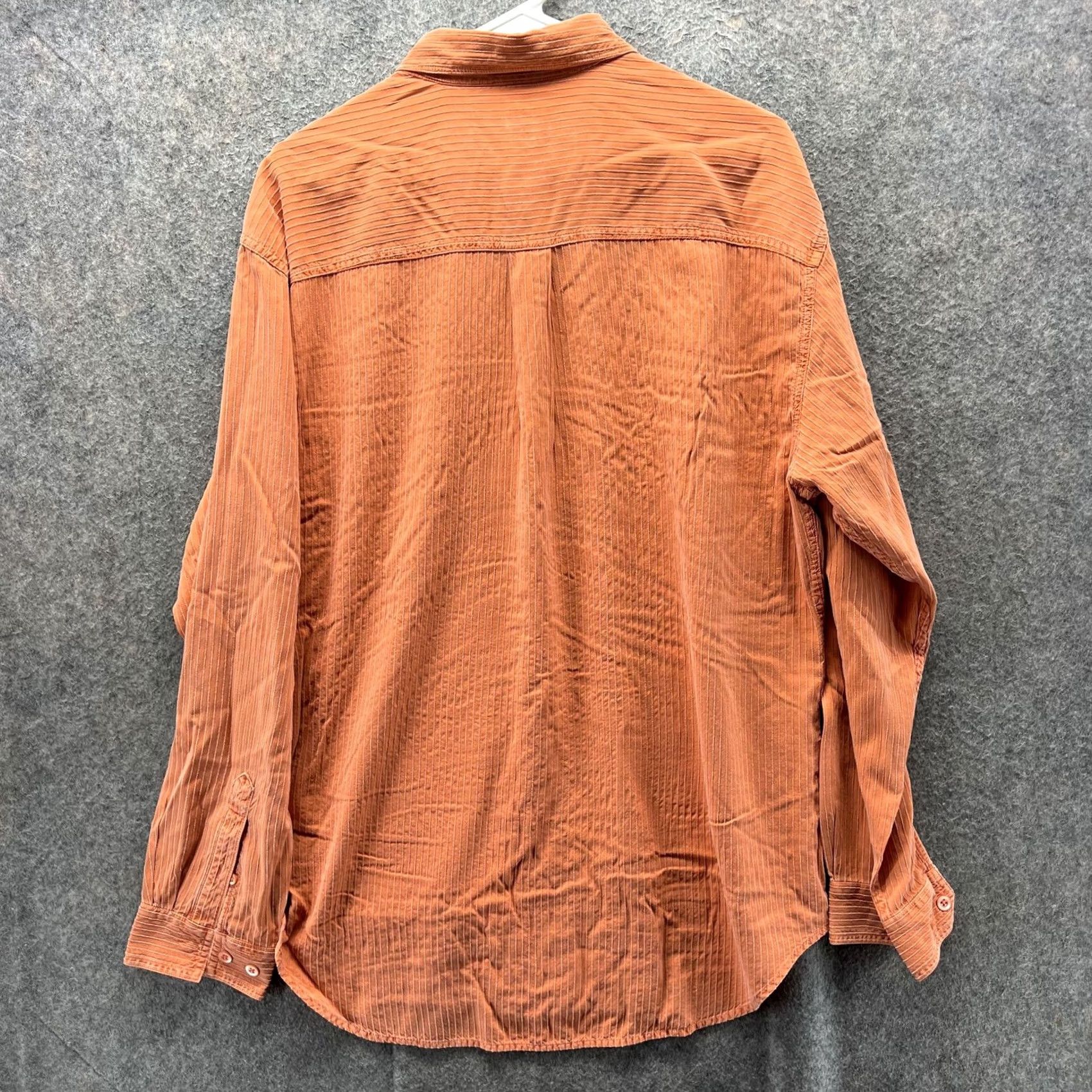 Tommy Bahama VINTAGE Tommy Bahama Shirt Mens Large Orange Silk Cotton Striped Button Front Casual Size US L / EU 52-54 / 3 - 2 Thumbnail