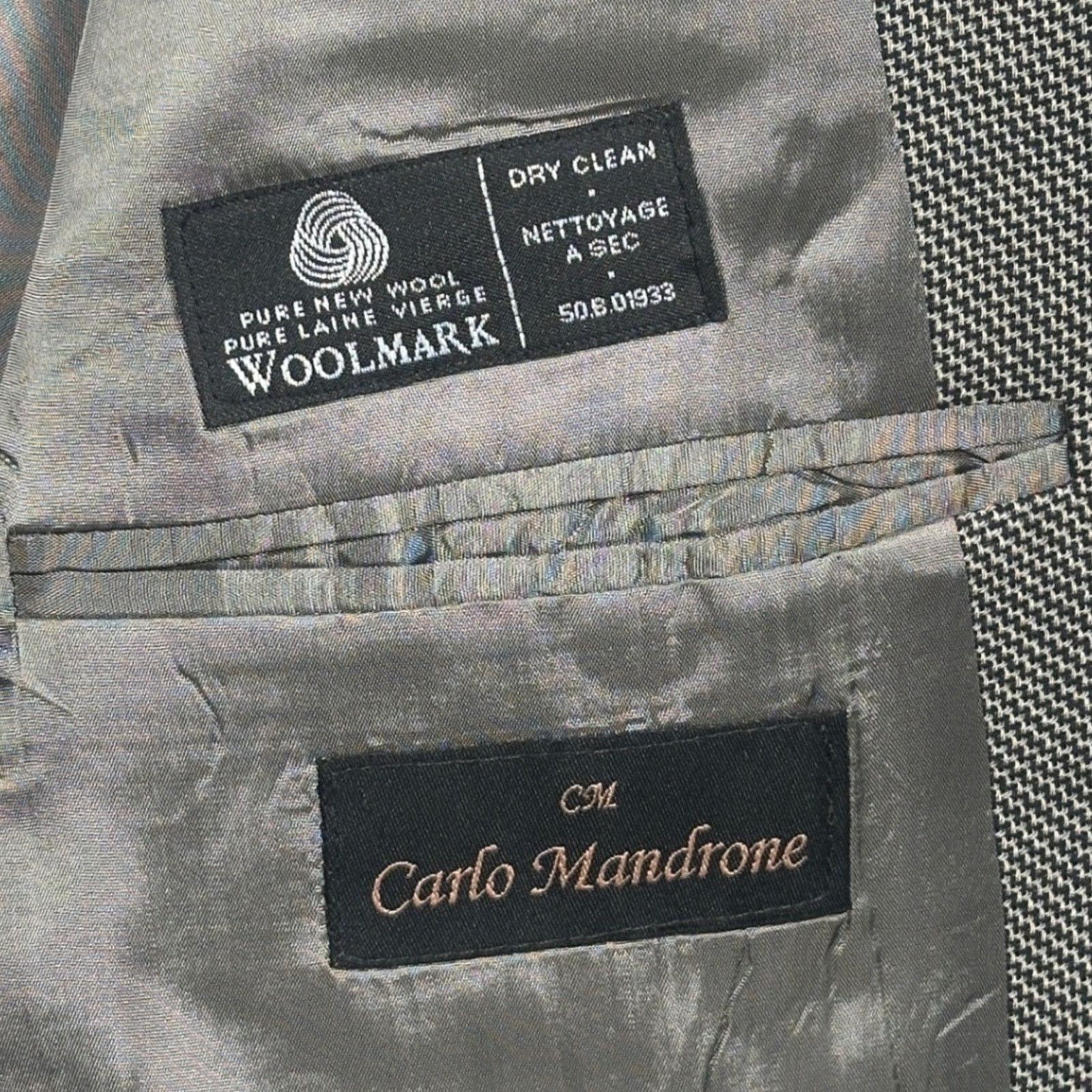 Other Carlo Mandrone Mens Grey 3-Button Blazer Sport Coat 48R Size 48R - 7 Thumbnail