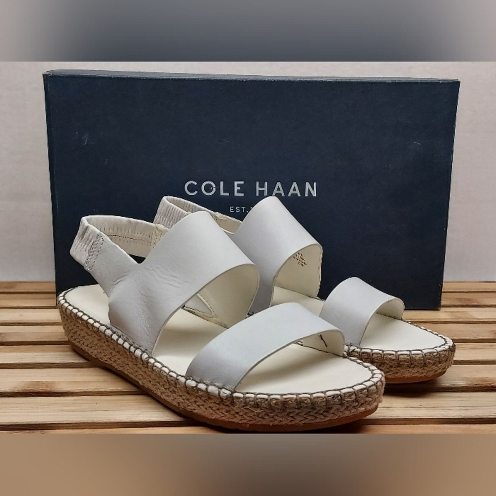 Cole Haan Cole Haan Womens White Cloudfeel Espadrille Sandals Size 6 Size US 6 / IT 36 - 2 Thumbnail