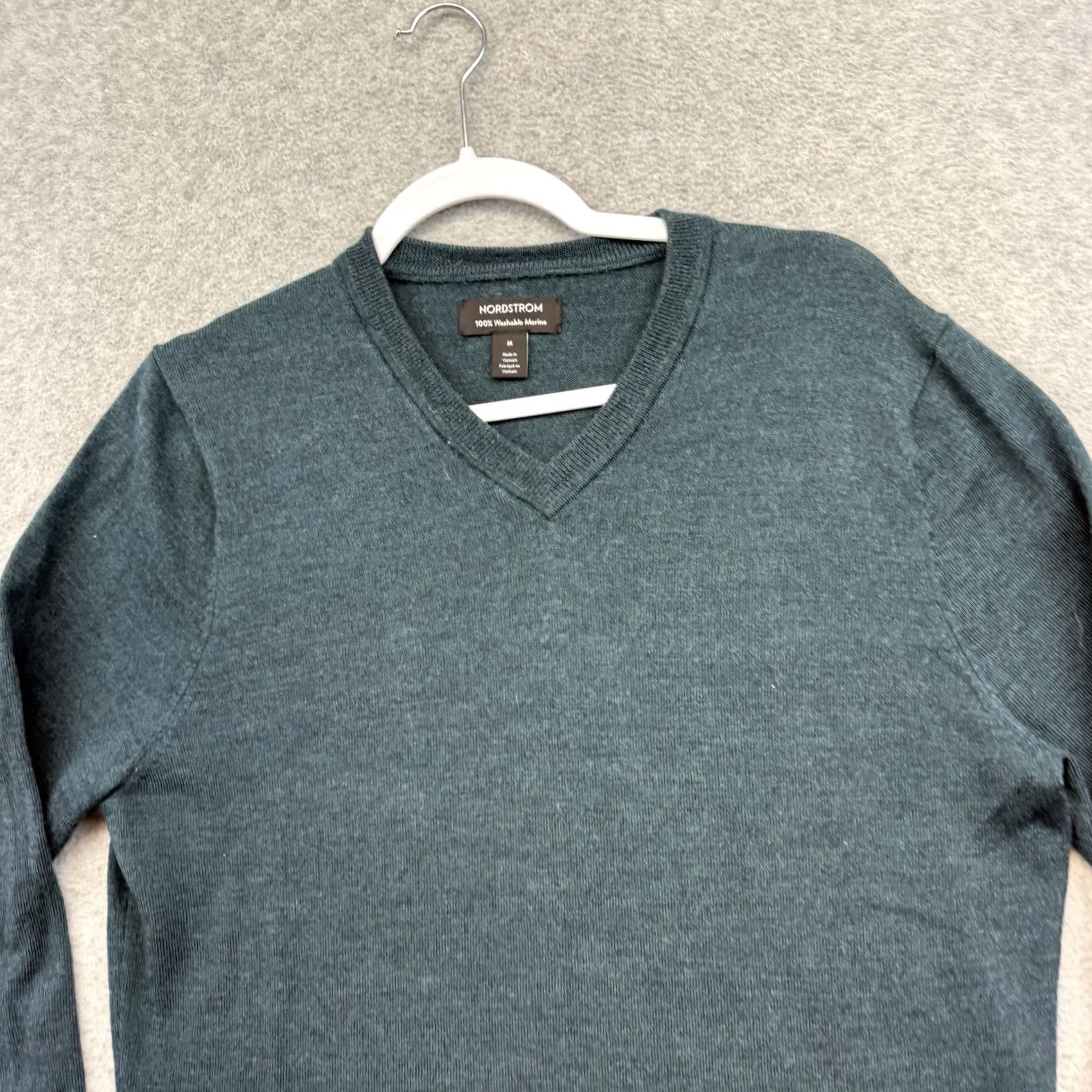 Nordstrom Nordstrom Sweater Men M Green Long Sleeve V-Neck Knit Wool Pullover Casual Business Fall Winter Vintage No Size US M / EU 48-50 / 2 - 3 Thumbnail