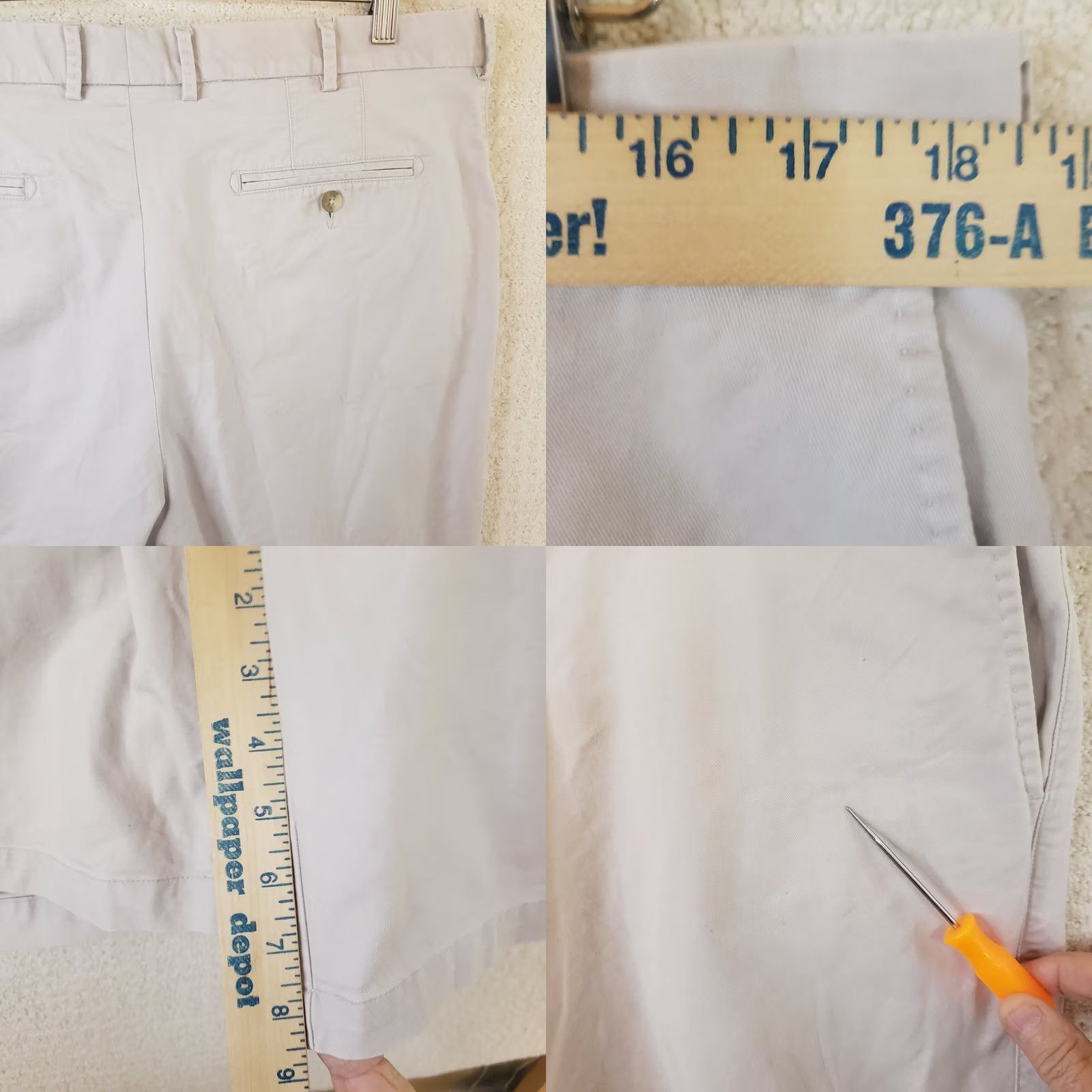 Peter Millar Peter Millar Men's 36x8.5" Performance Golf Shorts Beige Stone Flat Front Chino Pockets Regular Rise Casual Summer Spring Fall USA Sports Preppy Mens Size US 36 / EU 52 - 8 Thumbnail