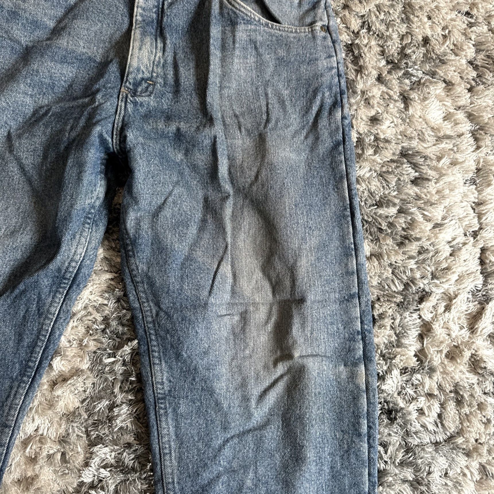Wrangler Wrangler Jeans Men Blue Denim 36x30 Relaxed Fit Light Wash Casual Wear Straight Denim Fabric 28 Inseam Mens Size US 36 / EU 52 - 2 Thumbnail