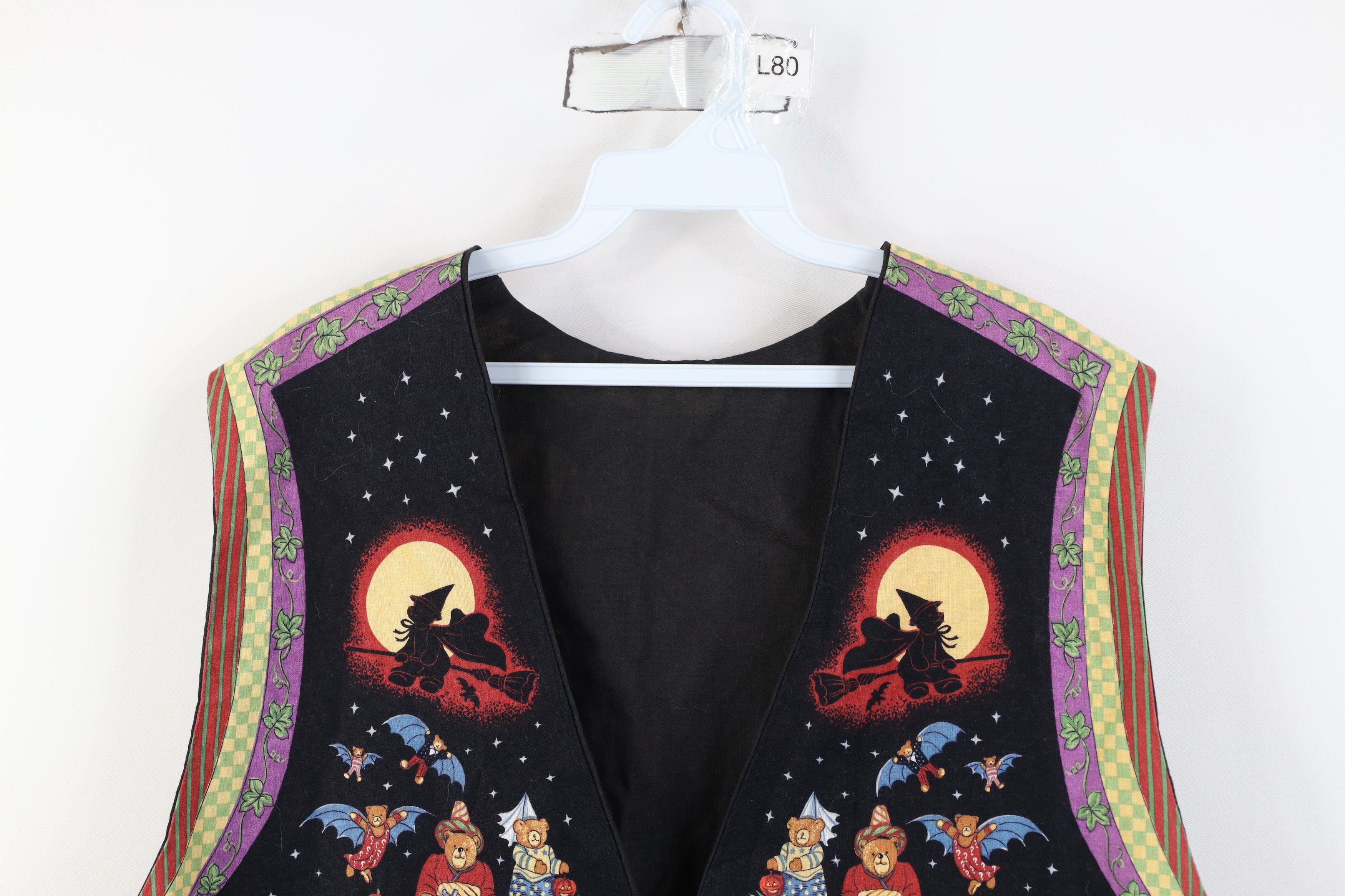 Vintage Vintage 90s Streetwear Halloween Pumpkin Witch Vest Jacket Size XL / US 12-14 / IT 48-50 - 2 Thumbnail