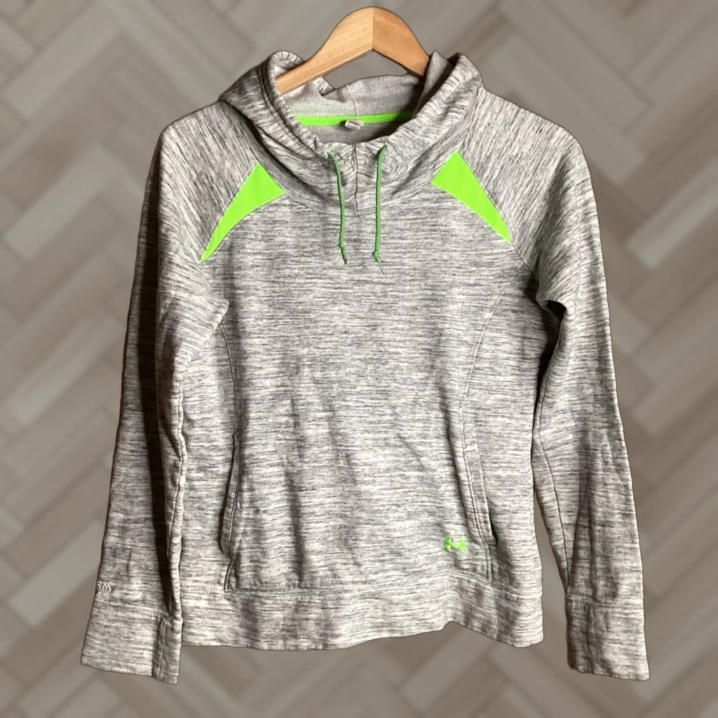 Under Armour Under Armour Hoodie Womens S Gray Pullover Crew Neck Fleece Lined Storm Logo Casual Sweater Size S / US 4 / IT 40 - 1 Thumbnail