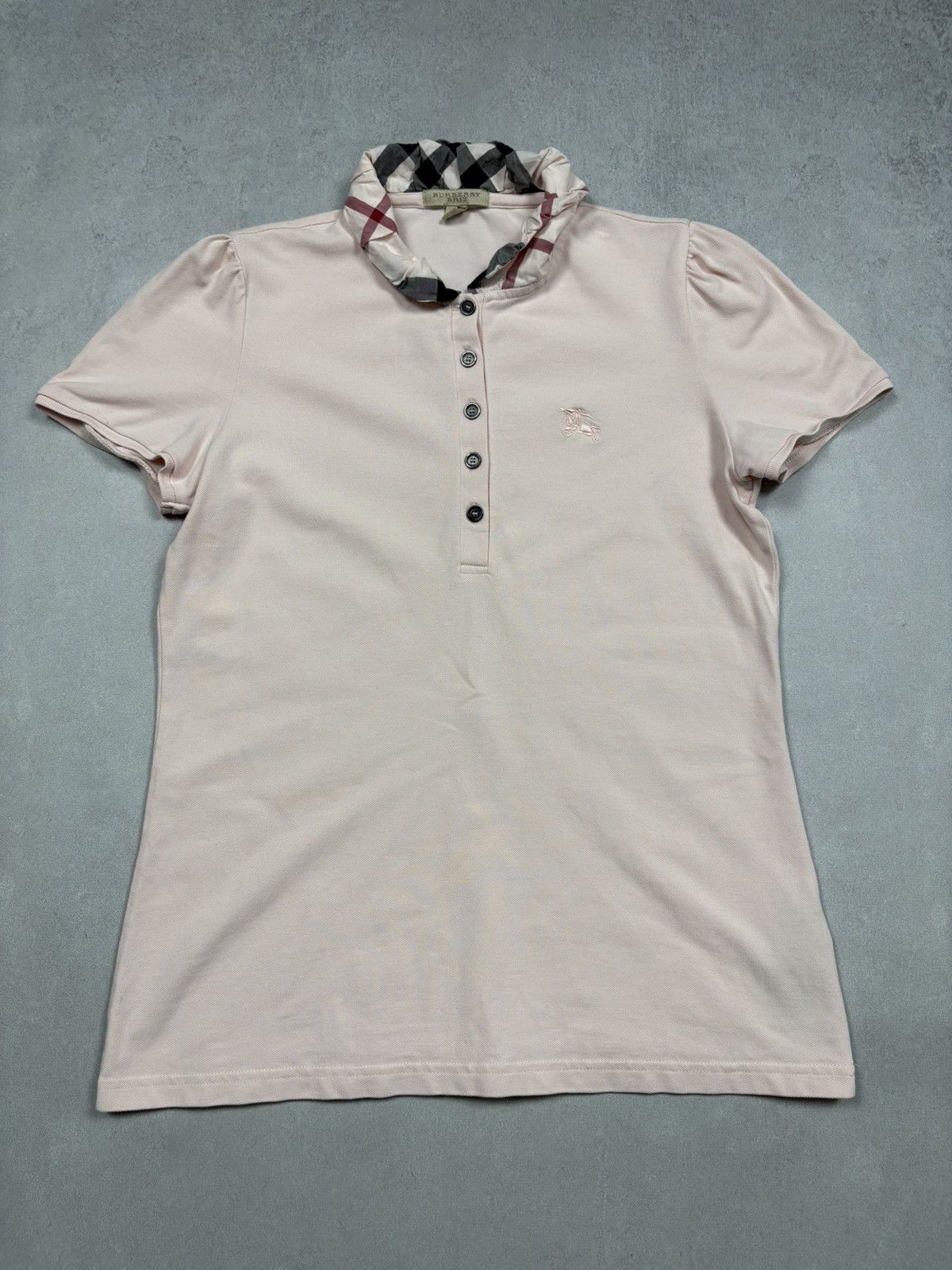 Burberry Burberry Nova Check Collar Pink Polo Shirt Vintage Women’s M Size M / US 6-8 / IT 42-44 - 1 Thumbnail