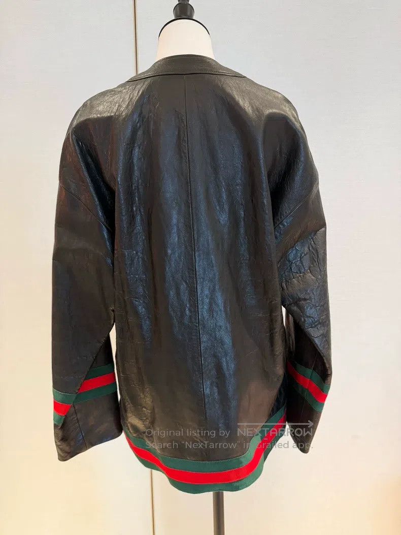 Gucci Gucci Leather clothing red and green classic webbing Size S / US 4 / IT 40 - 2 Thumbnail