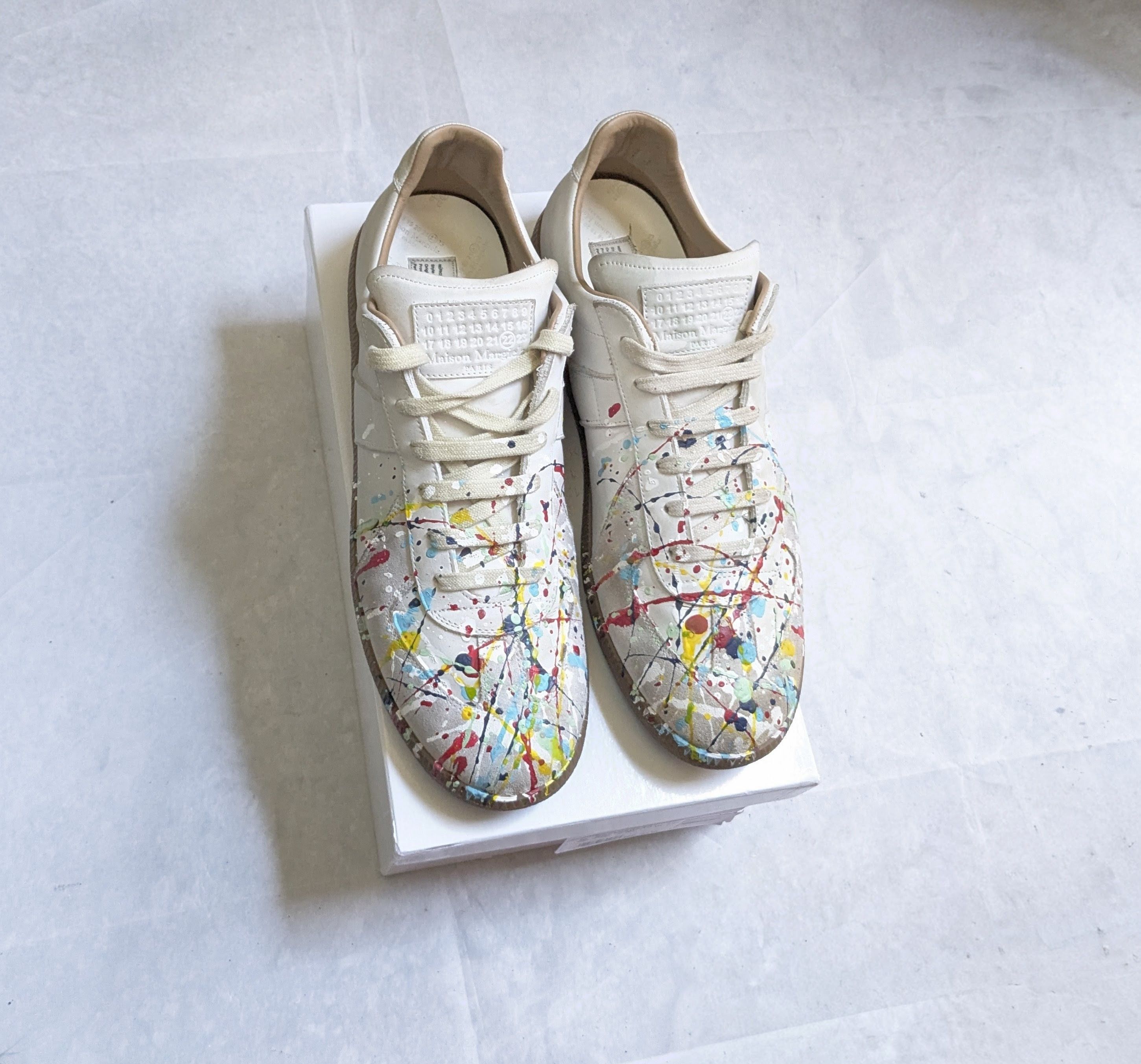 Maison Margiela Maison Margiela Replica GAT Sneaker 46.5 13.5 Paint Splatter Size US 13 / EU 46 - 1 Thumbnail