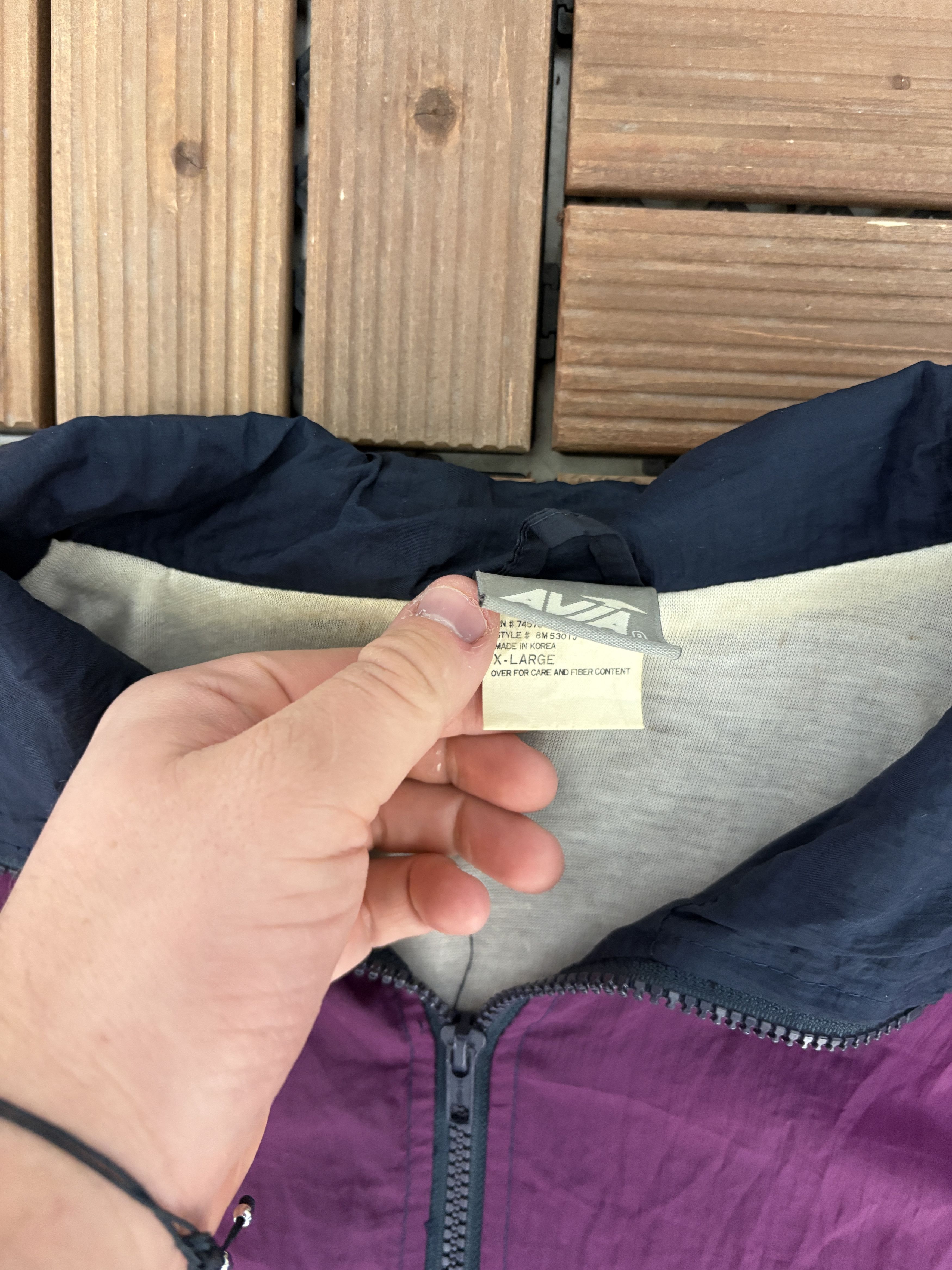 Avia Avia Activewear Vintage Purple Windbreaker Jacket Size US XL / EU 56 / 4 - 6 Thumbnail