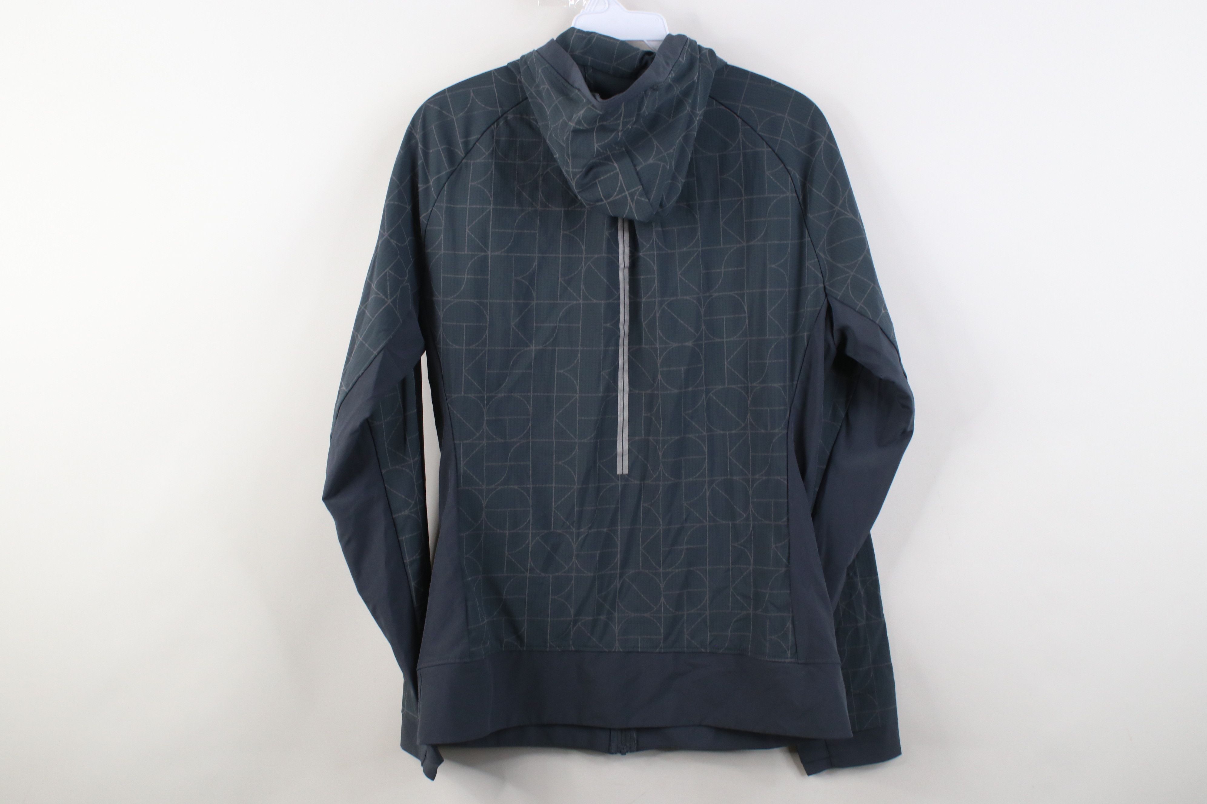 Brooks Brooks Running Geometric Full Zip Hooded Jacket Gray Size US M / EU 48-50 / 2 - 11 Thumbnail
