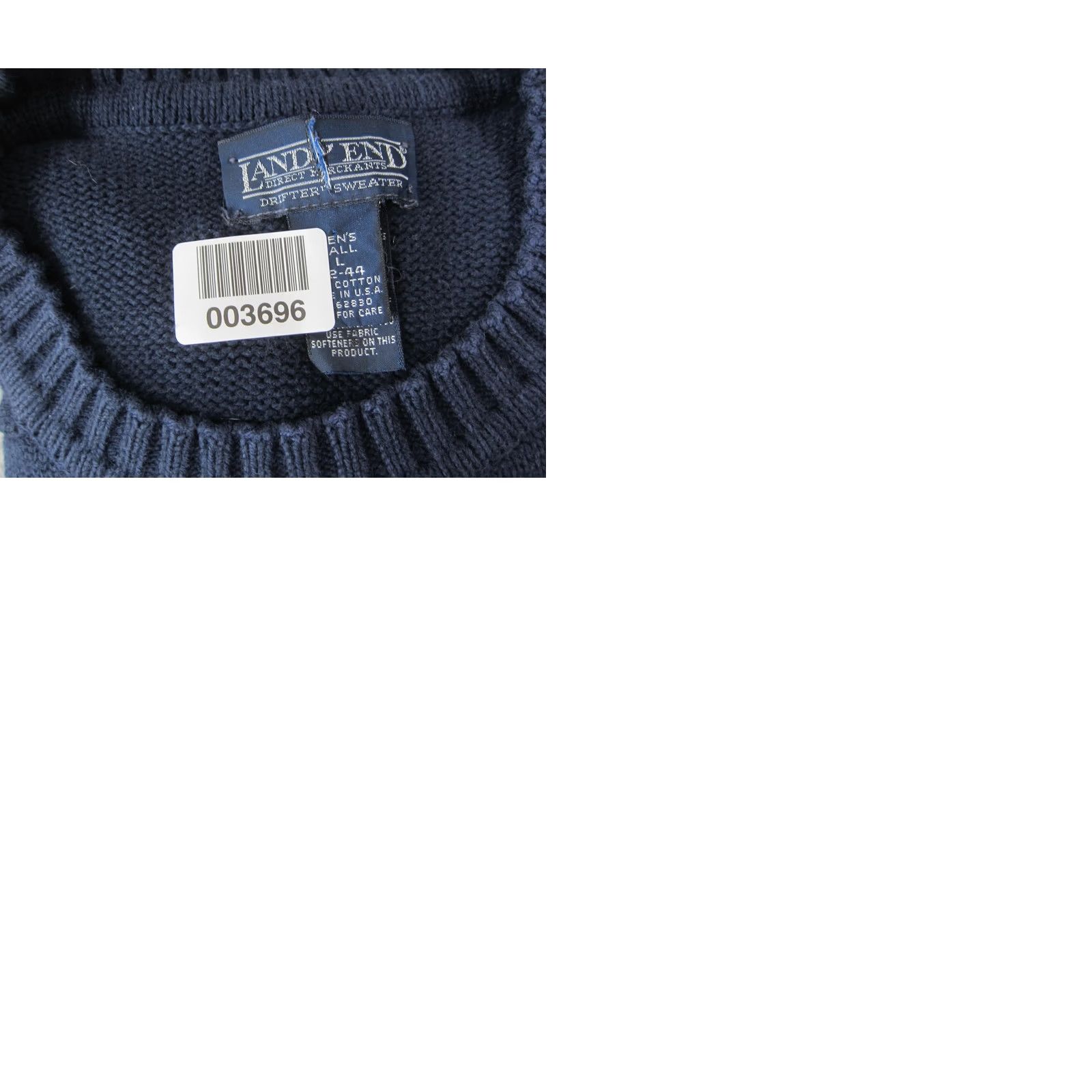Lands' End Lands End Sweater Mens LT Blue Drifter Knit Cotton Made in USA 90s Size US L / EU 52-54 / 3 - 9 Thumbnail