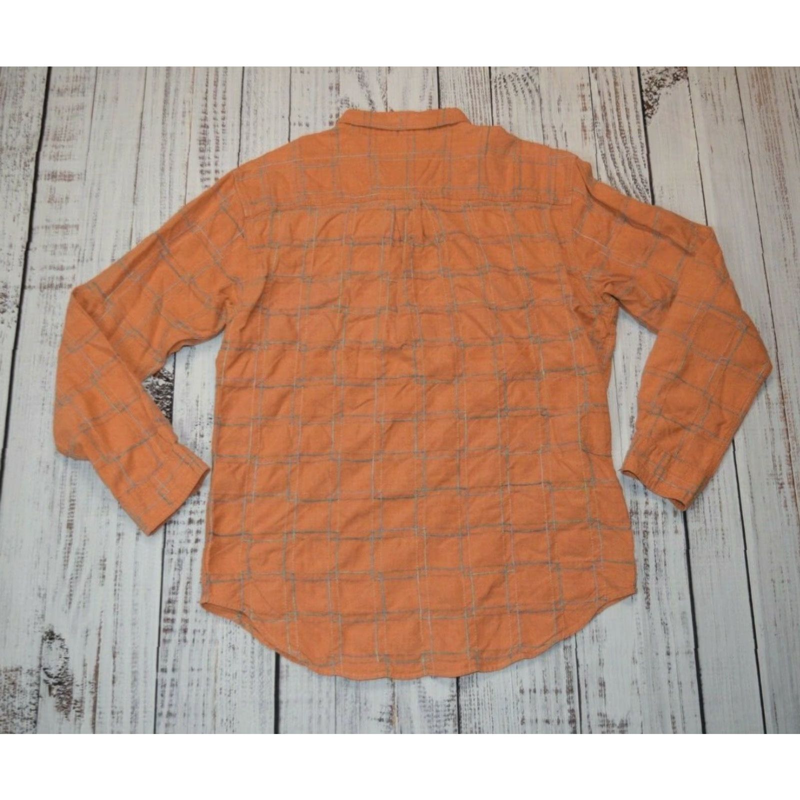 The Territory Ahead The Territory Ahead Shirt Mens Large Orange Windowpane Geo Plaid L/S Button-Down Size US L / EU 52-54 / 3 - 7 Thumbnail