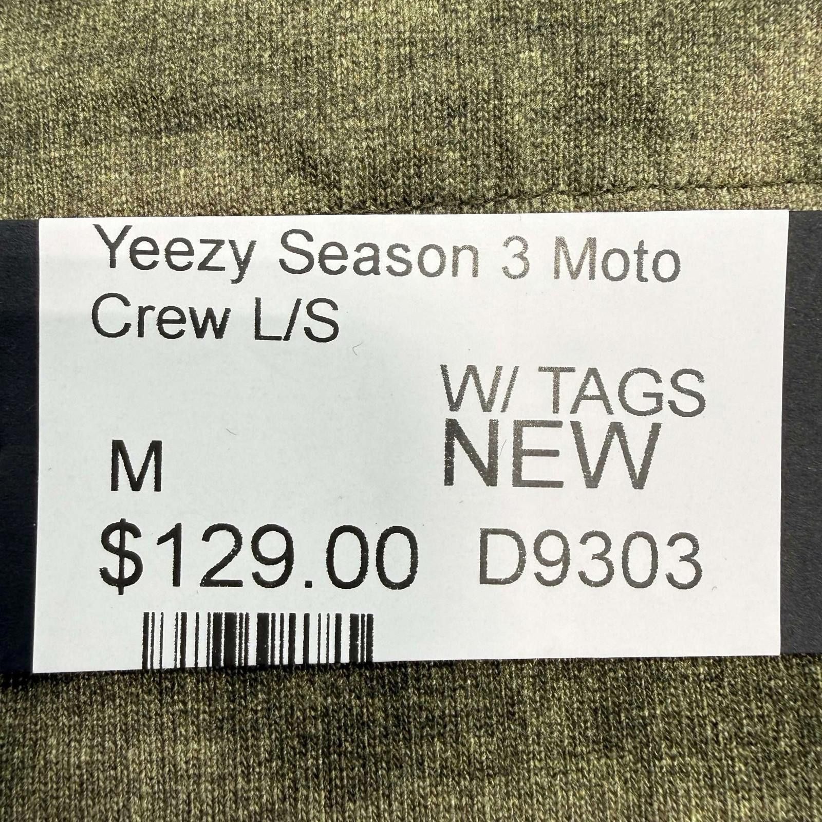 Yeezy Yeezy Season 3 Moto Crew L/S M New with Tags D9303 Size US M / EU 48-50 / 2 - 8 Thumbnail