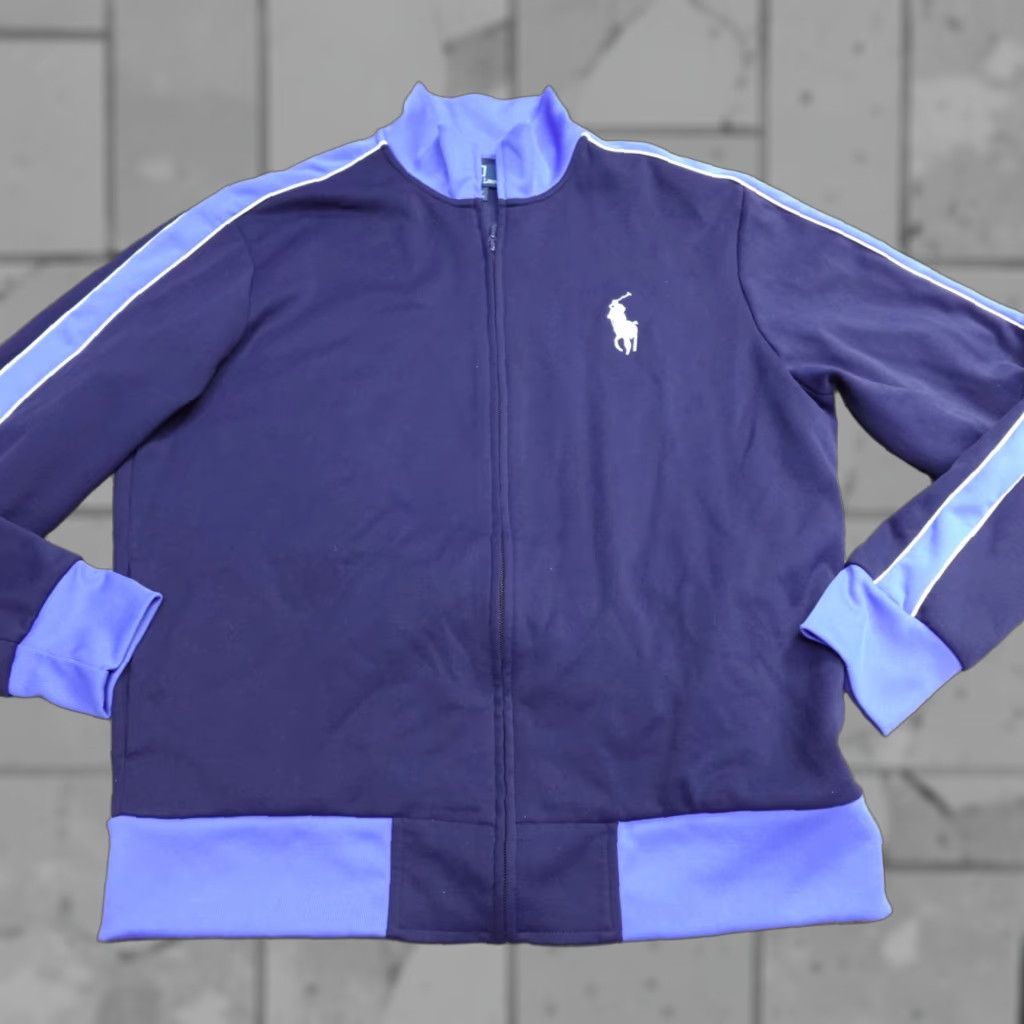 Polo Ralph Lauren Polo Ralph Lauren Jacket Track Jacket Full Zip Blue Vintage XL Men Regular Size US XL / EU 56 / 4 - 1 Thumbnail