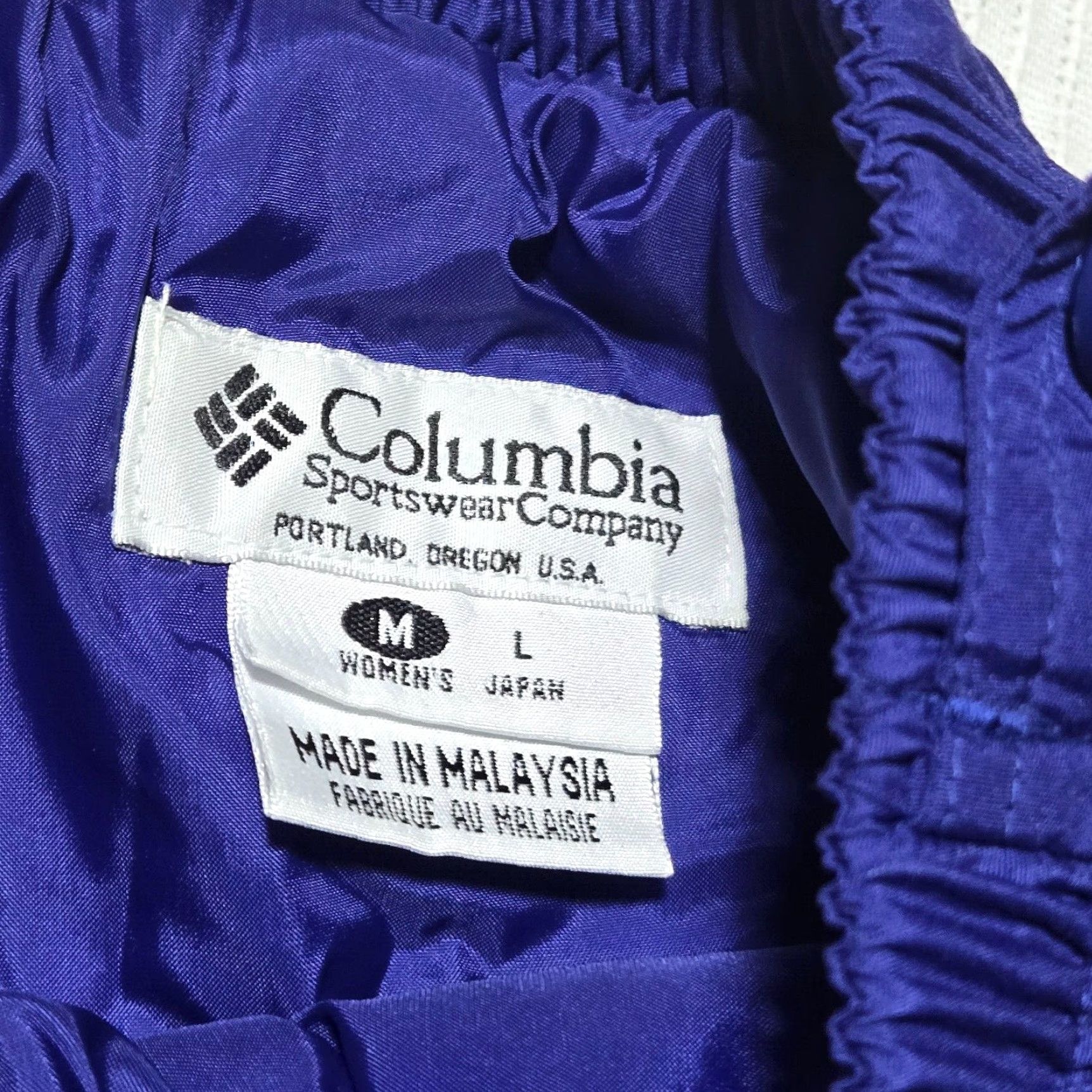 Vintage Columbia Jogger Pants - Women's Activewear - Blue - Medium - Elastic Waist, High Rise, Skinny Leg - Regular Fit - 26in Inseam Size 32" / US 10 / IT 46 - 2 Thumbnail