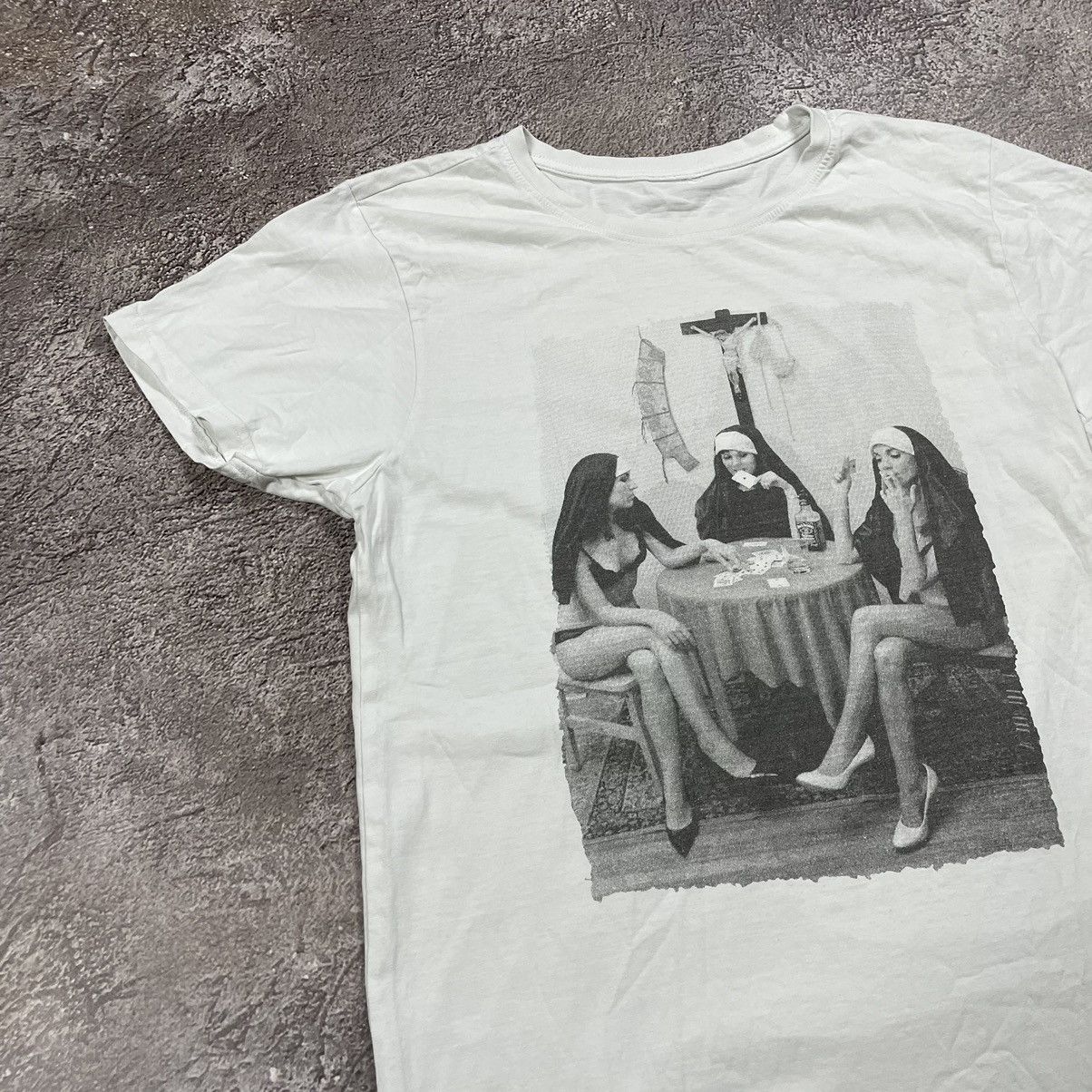 Vintage Vintage ADULT “ NAKED NUNS POKER FUCK ABSURD “ SLOGAN Tee Size US M / EU 48-50 / 2 - 3 Thumbnail