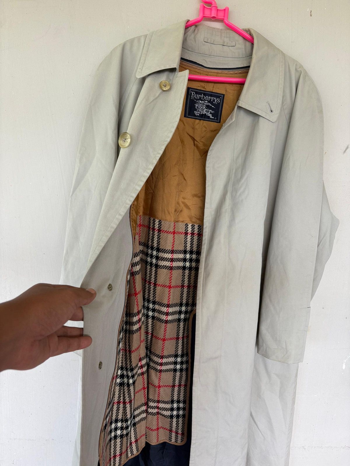 Burberry Vintage Burberry Nova Check Long Jacket Design Size US L / EU 52-54 / 3 - 4 Thumbnail