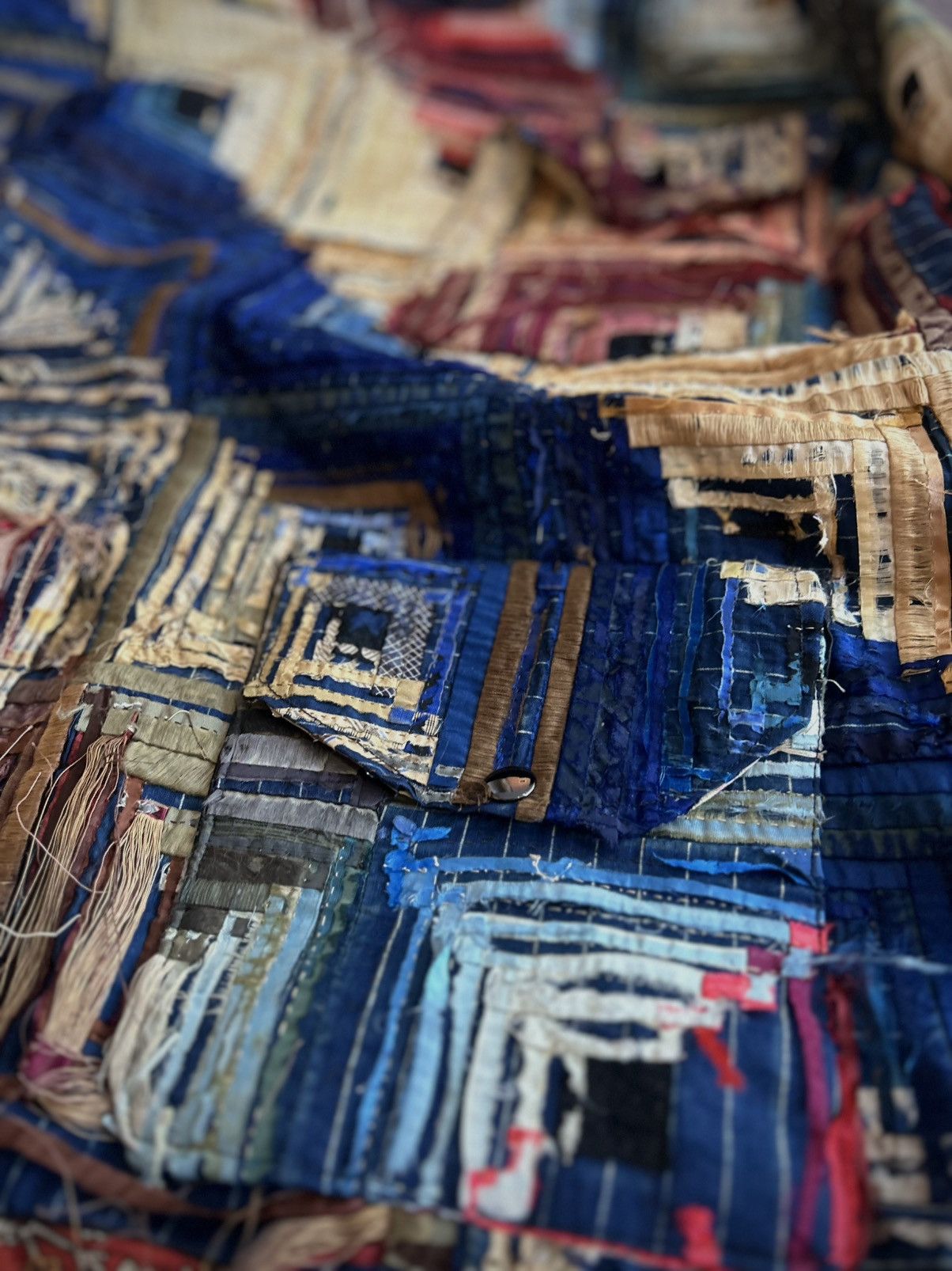 Vintage 1880 Custom Quilt Hoodie perfectly distressed and worn Size US M / EU 48-50 / 2 - 3 Thumbnail