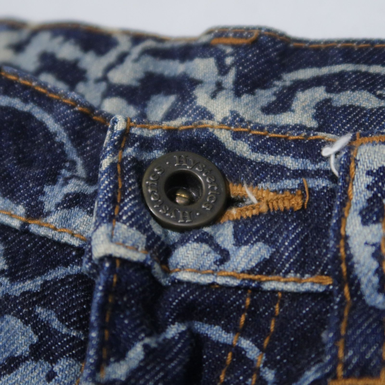 Hysteric Glamour 1999 Iconic Hysteric Glamour Psychedelic Skull Pile Denim Size US 28 / EU 44 - 6 Thumbnail