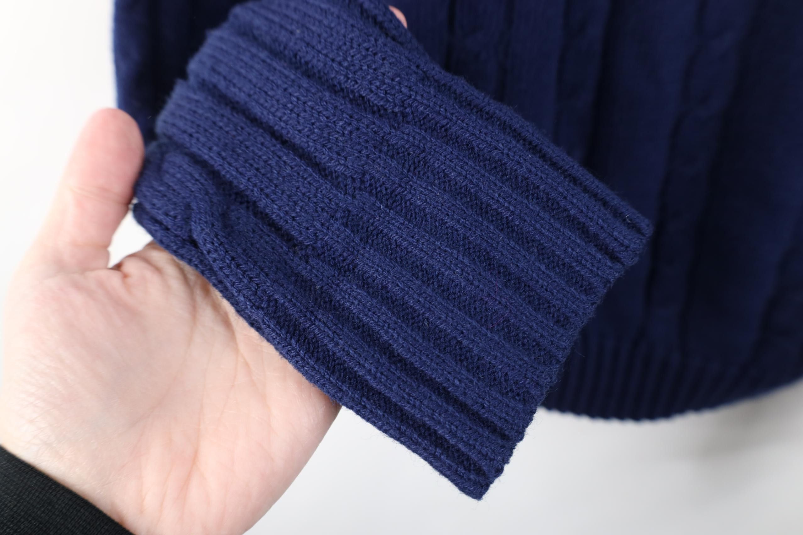 Vintage Vintage 70s 80s Streetwear Chunky Cable Knit Sweater Blue Size M / US 6-8 / IT 42-44 - 8 Thumbnail