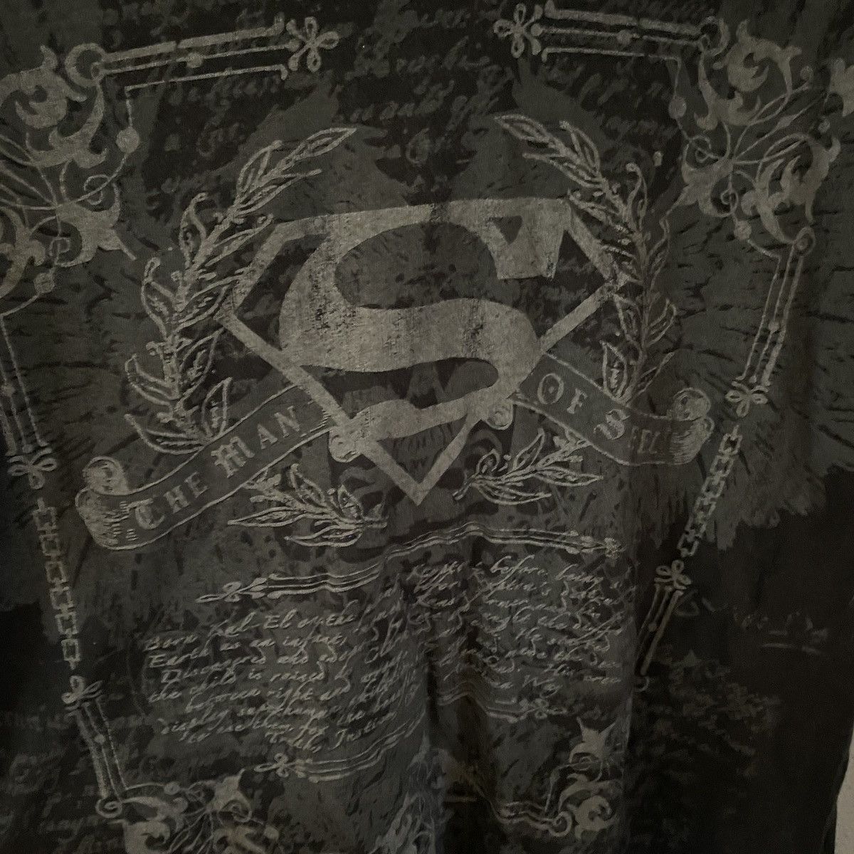 DC Comics × Vintage Vintage DC Black Grey Superman Graphic T Shirt Men’s Size L Size US L / EU 52-54 / 3 - 3 Thumbnail