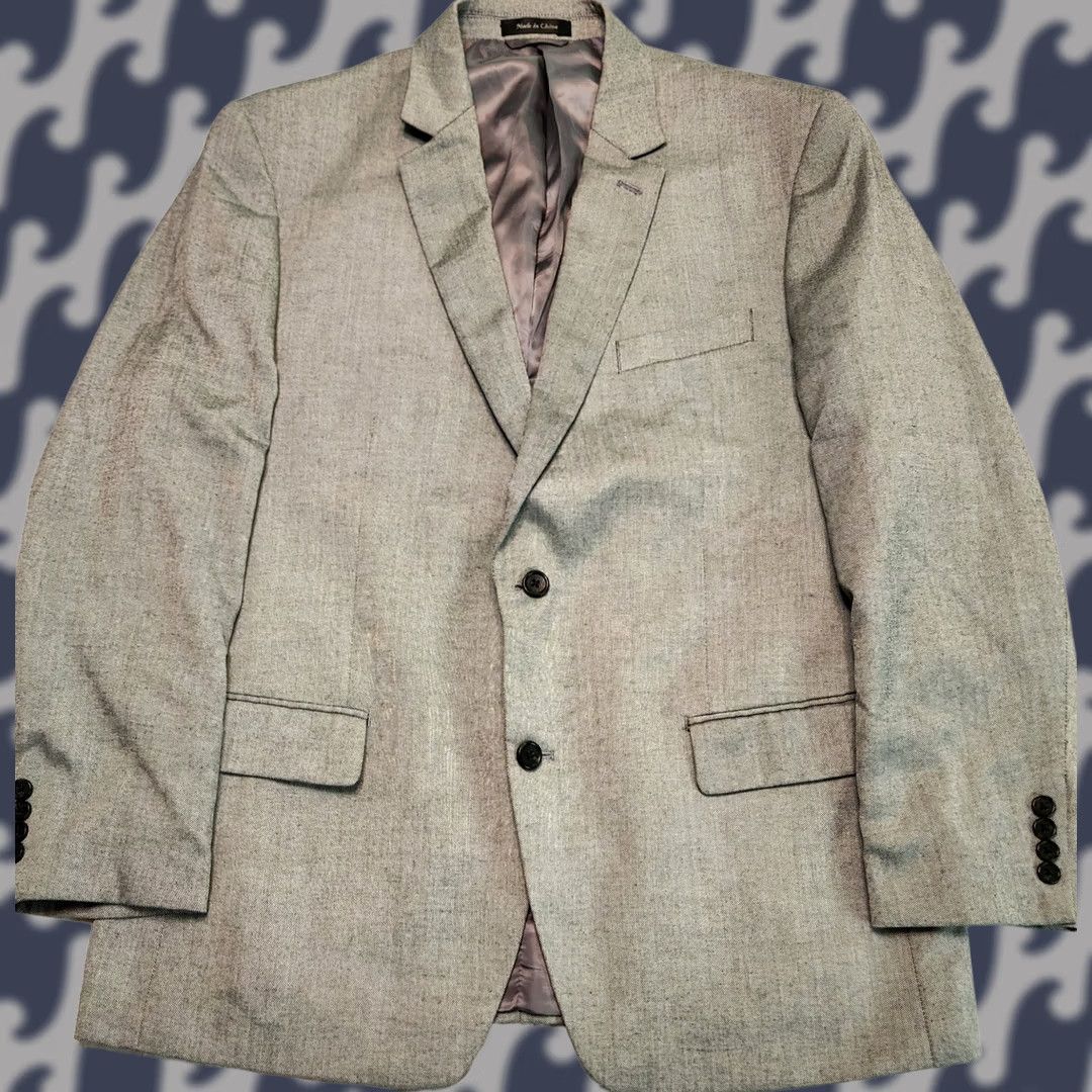Izod IZOD Men Sport Coat Blazer 44R Gray Single-Breasted 2-Button Notch Lapel Jacket Coat Regular Vintage: No Size 44R - 1 Thumbnail