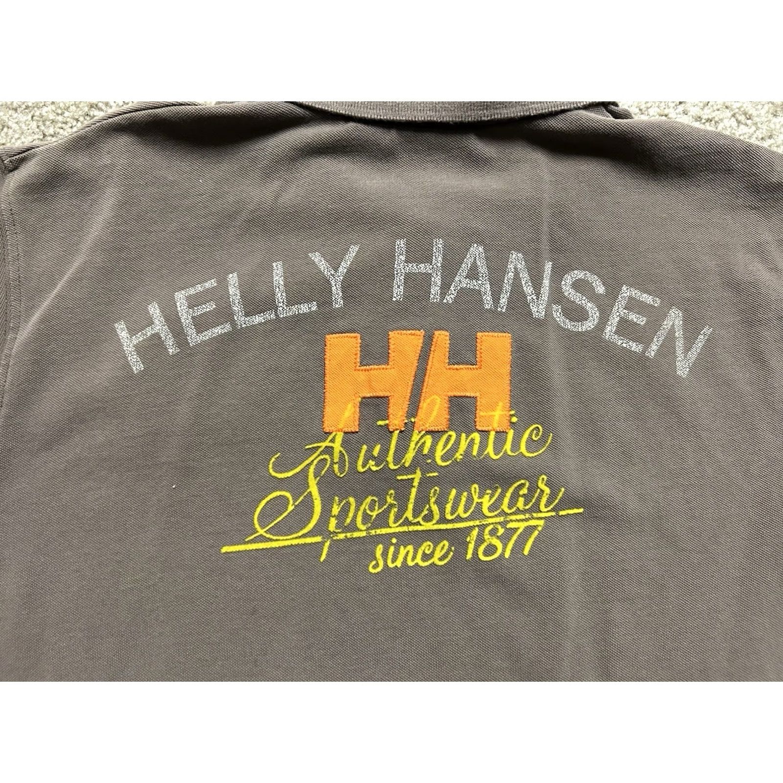 Helly Hansen VINTAGE Helly Hansen Polo Mens L Brown Nautical Double-Sided Racing 77 Shirt Size US L / EU 52-54 / 3 - 3 Thumbnail