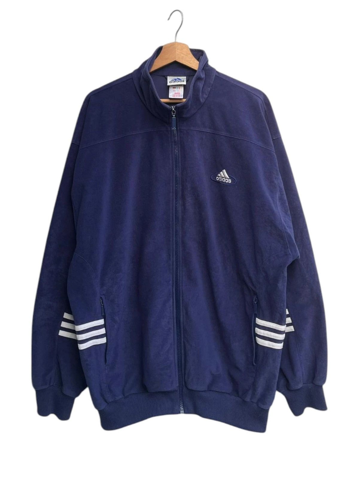 Adidas Vintage 90’s Retro Adidas Velour Track Jacket Size US L / EU 52-54 / 3 - 2 Thumbnail