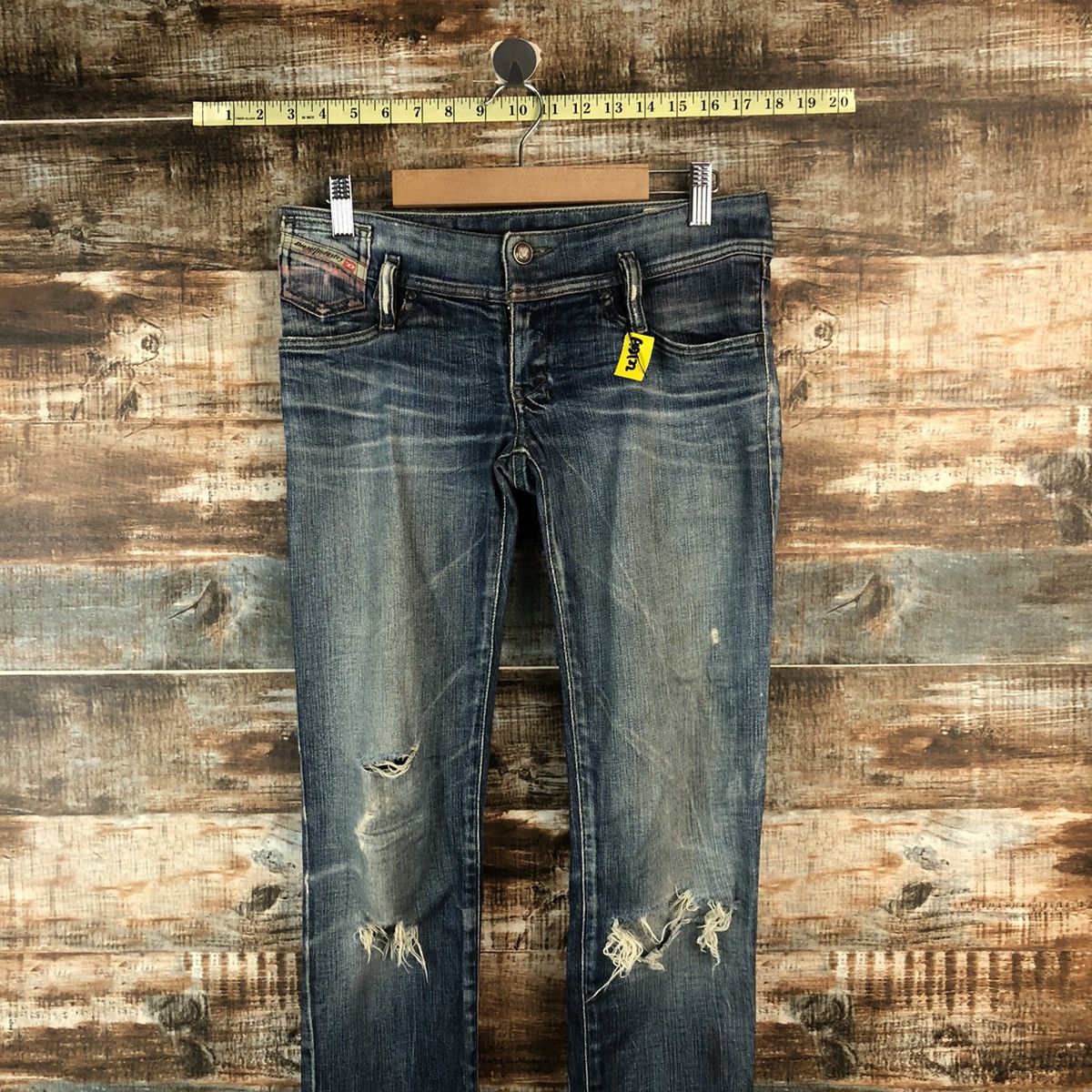 Diesel Diesel italy Black Distressed ripped Denim Pants #A2117 Size 27" / US 4 / IT 40 - 2 Thumbnail