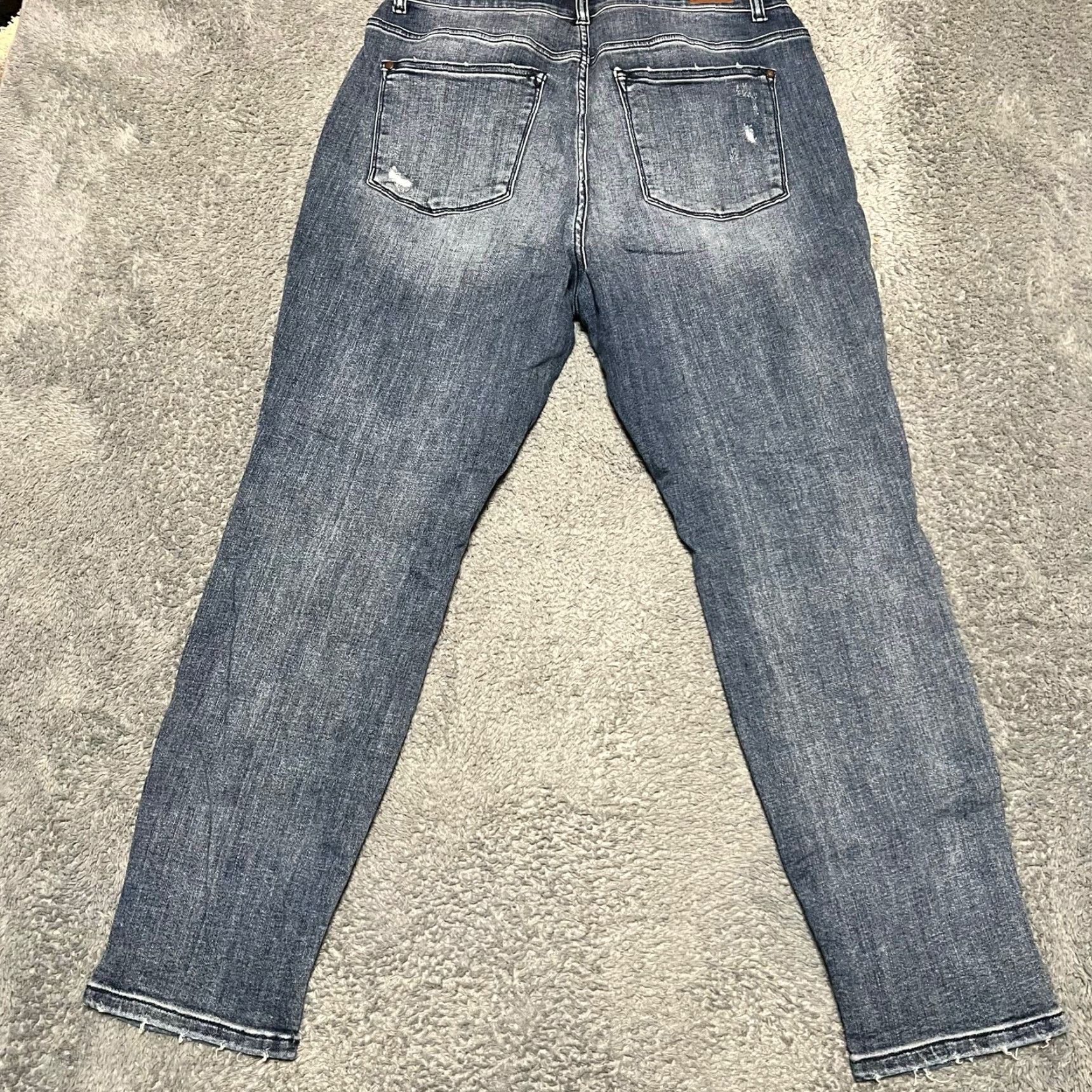 Vintage Judy Blue Jeans Womens 14W Boyfriend Distressed Stretch High Rise Blue 35x29 Girls Womens? Size 36" / US 14 / IT 50 - 4 Thumbnail