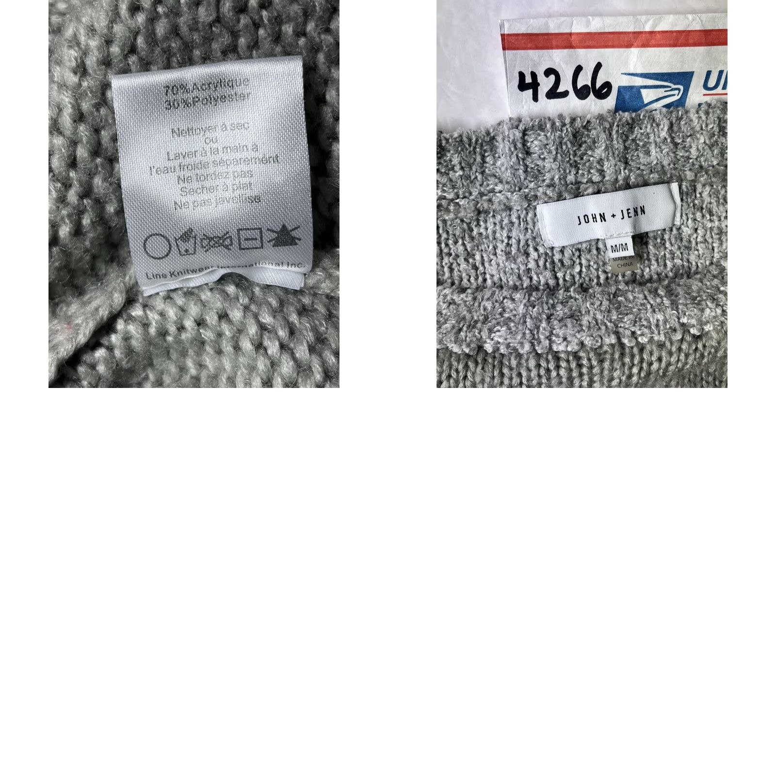 Vintage John + Jenn Sweater Women’s Size Medium Long Sleeve Gray Beige Size M / US 6-8 / IT 42-44 - 8 Thumbnail